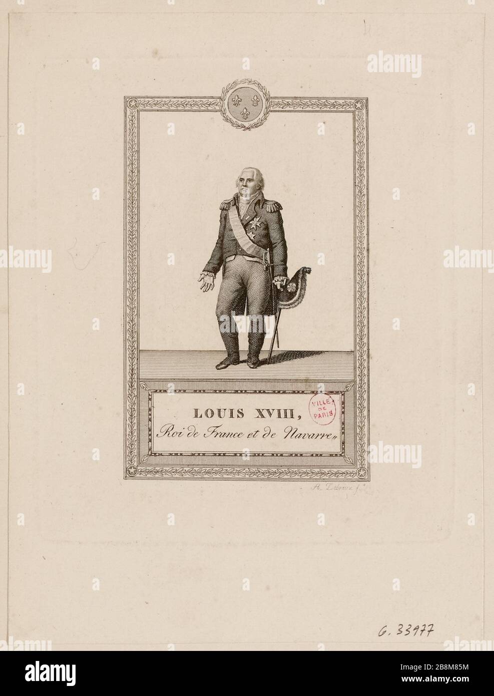 Ludwig XVIII., König von Frankreich und Navarra. (IT) Stockfoto