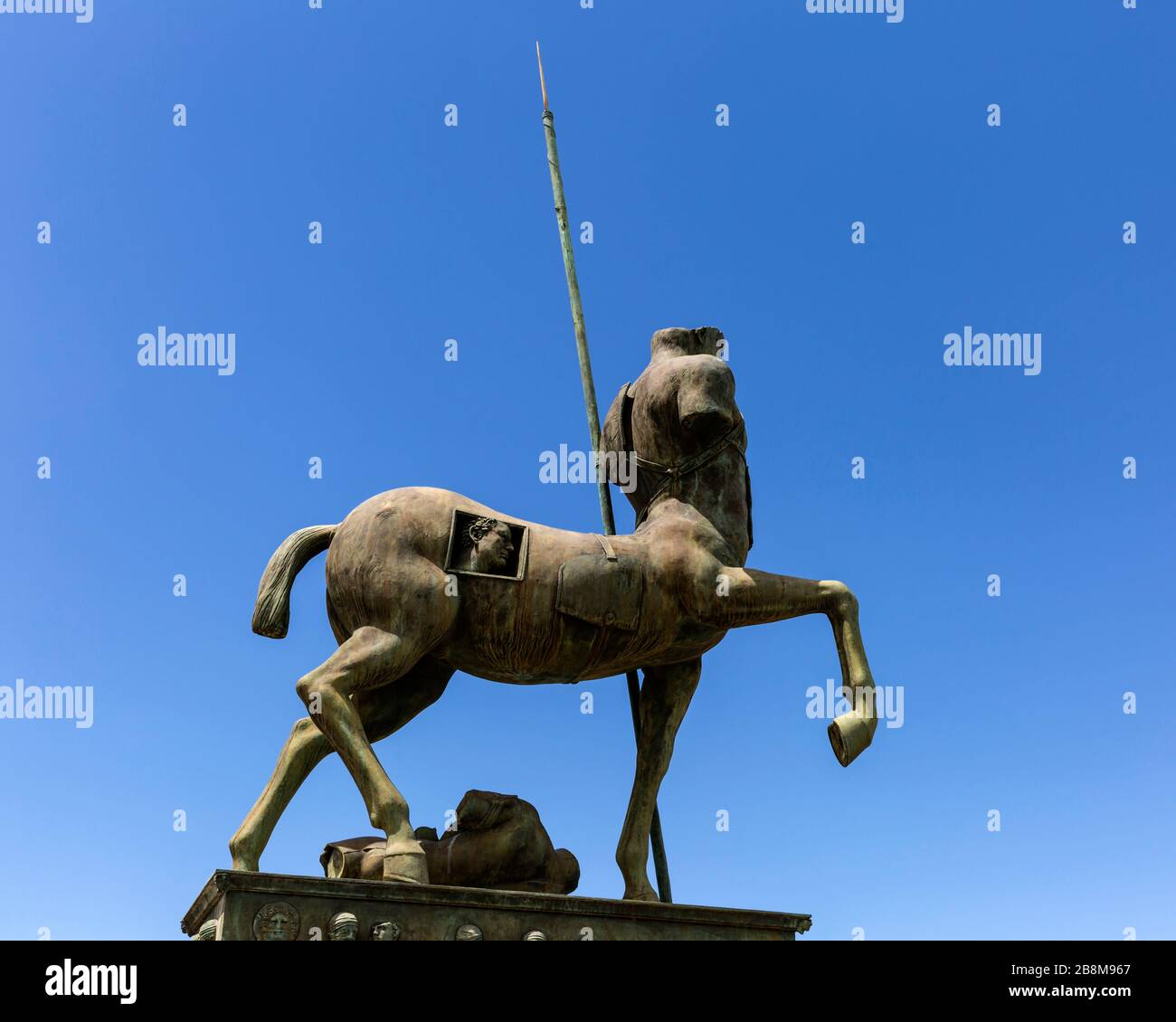 Centaur-Skulptur von Igor Mitoraj, Pompeji, Kampanien, Italien. Stockfoto