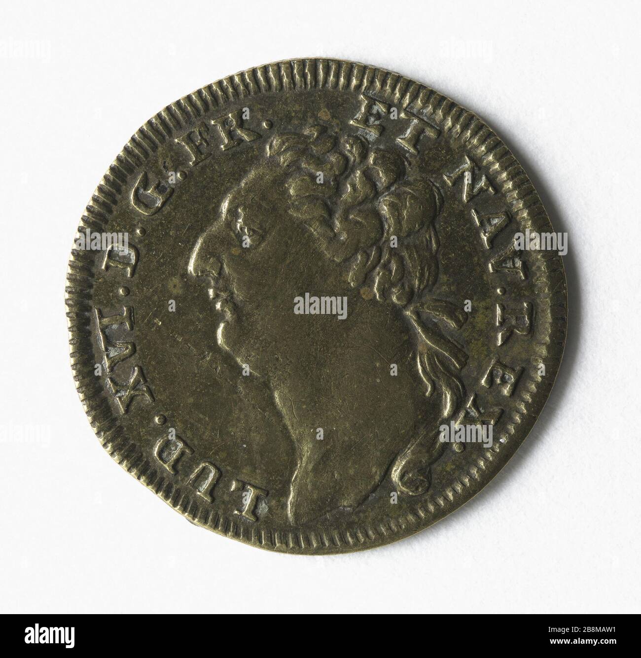 Tod von Ludwig XVI., 21. Januar 1793 Anonyme. Mort de Louis XVI, 21 Janvier 173. Laiton. Paris, musée Carnavalet. Stockfoto