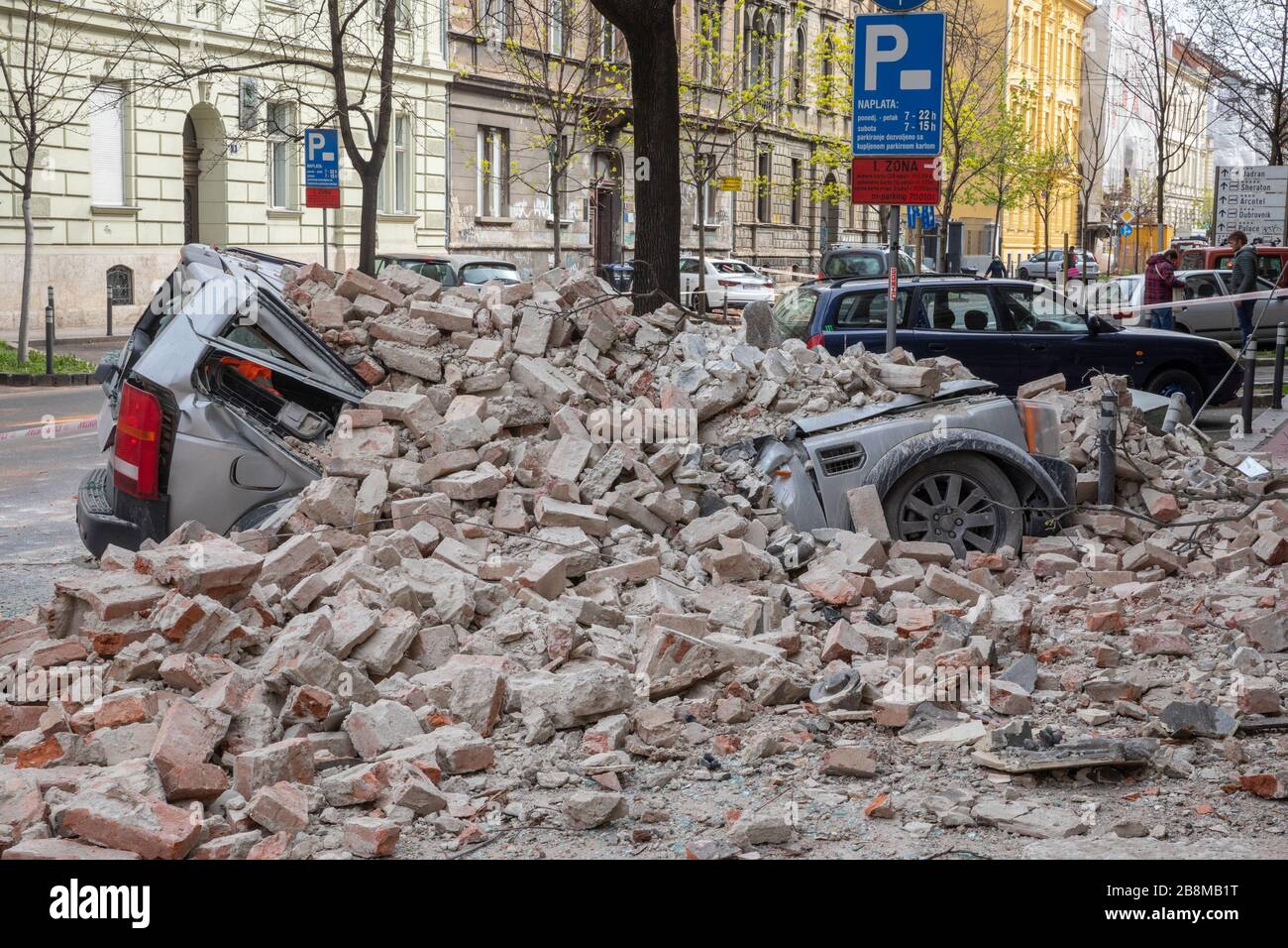 Erdbeben im Zentrum von Zagreb Stockfoto