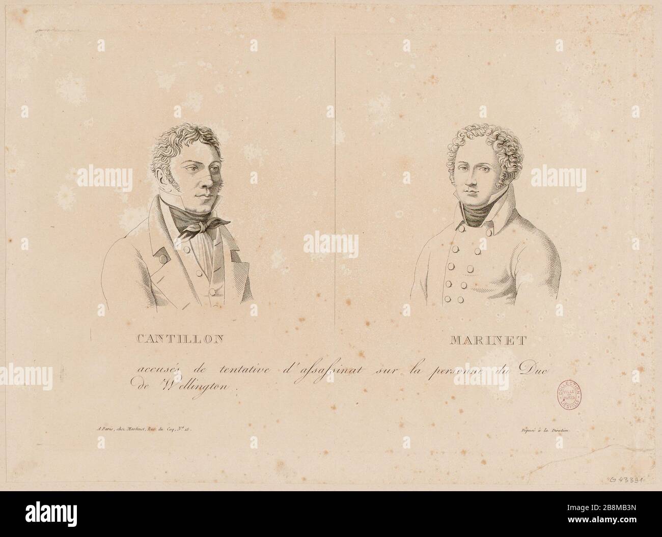 CANTILLON/MARinet/beschuldigt des Mordes an der Person des Dukes von Wellington. (IT) Stockfoto