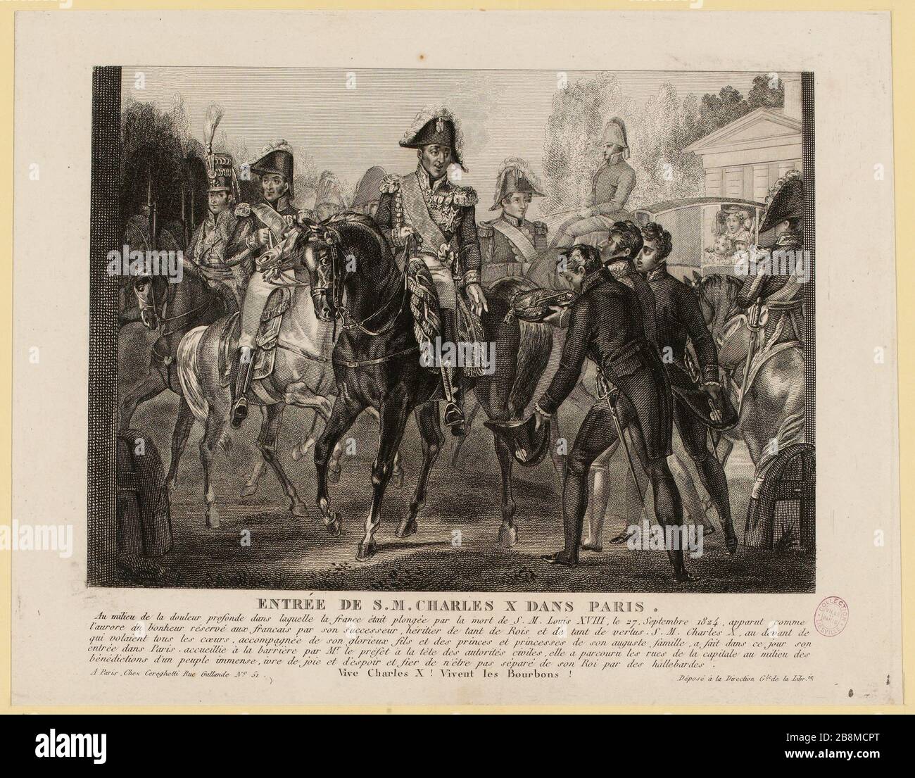 EINTRITT VON ST CHARLES X IN PARIS. (IT) Stockfoto