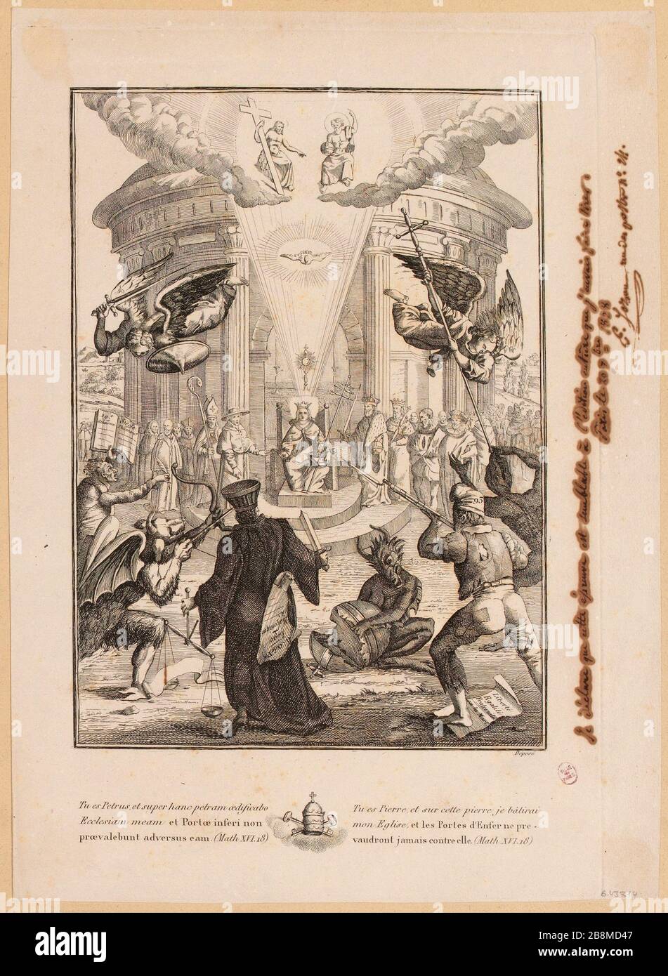 Du bist Peter und auf diesem Felsen werde ich bauen / meine Kirche [...] (TI) Stockfoto