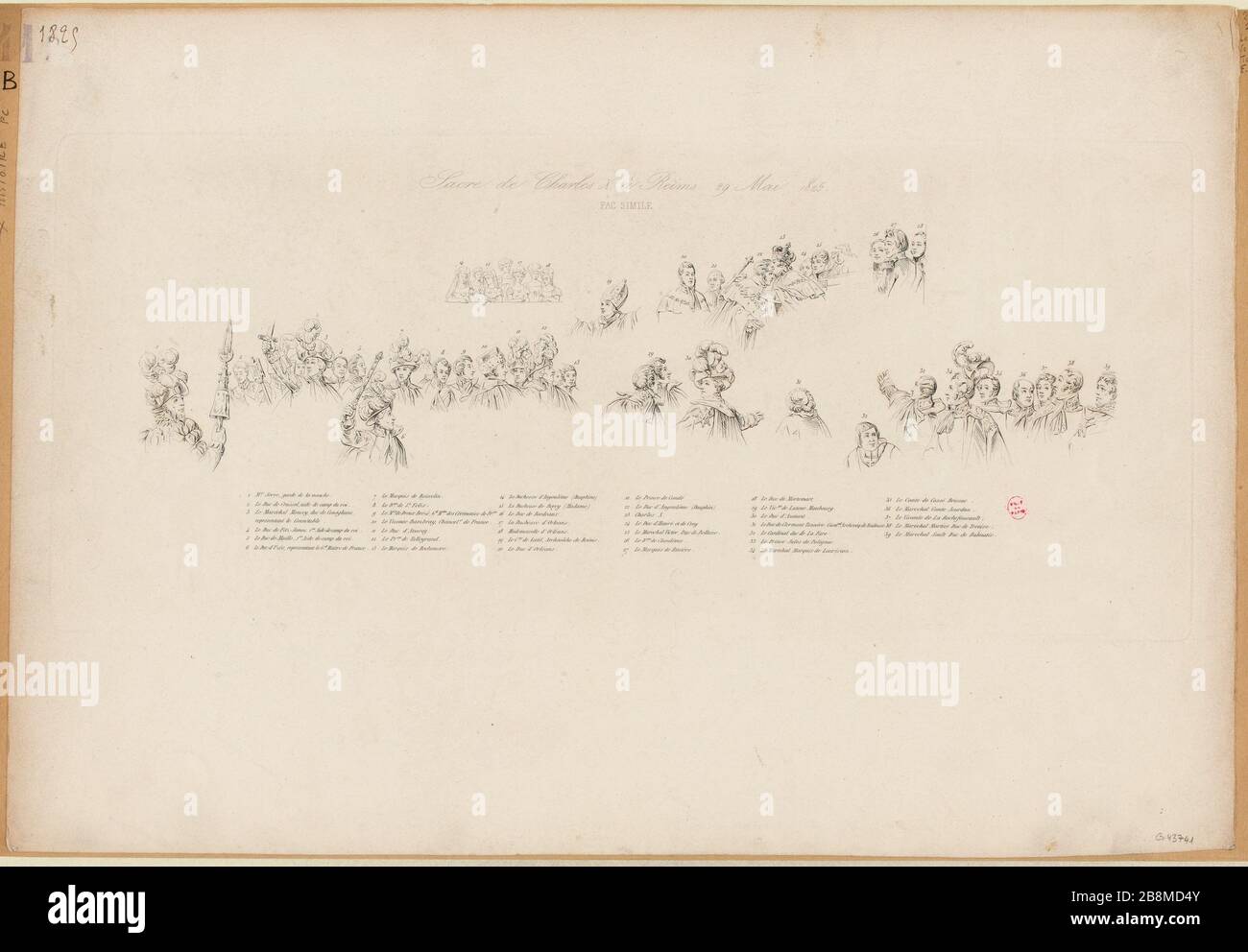 Krönung von Karl X. in Rheims. Mai 1825. / Faksimile. (TI) Stockfoto