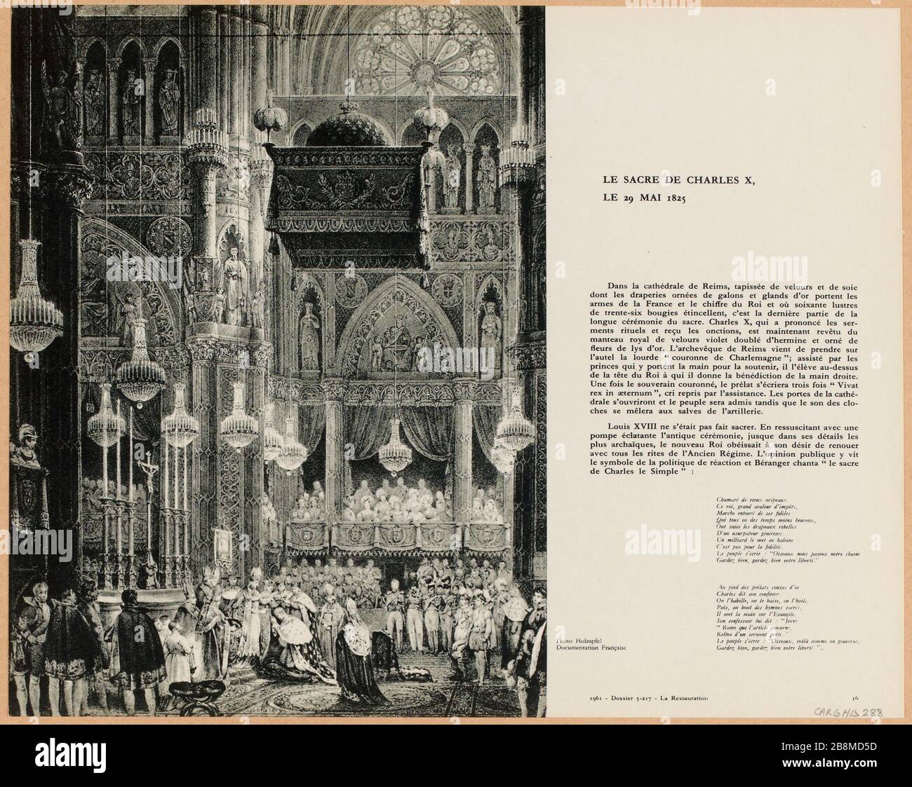 DER RITUS VON KARL X./29. MAI 1825. (TI) Stockfoto