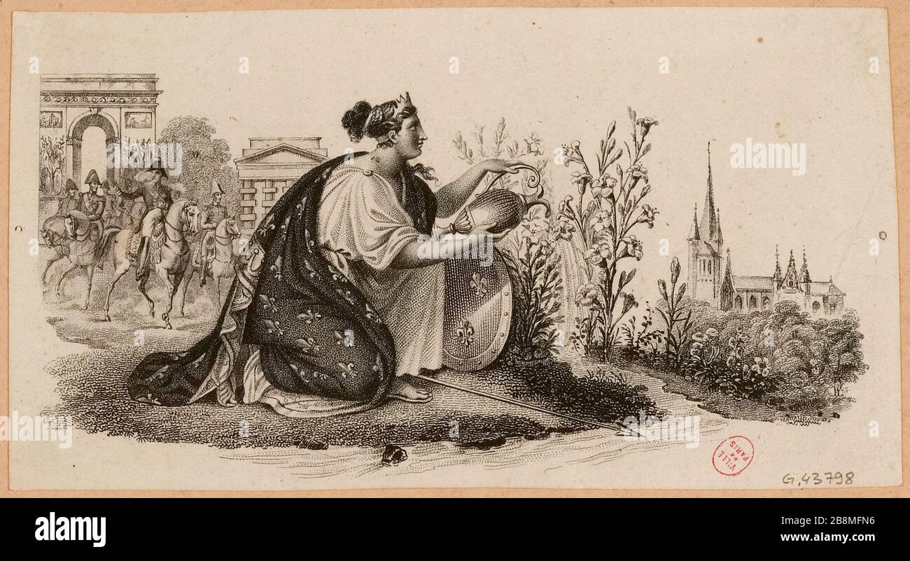 Vive Charles X / Kurator der Charta. (TF) Stockfoto