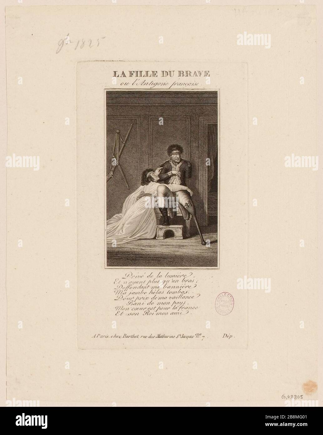 DAS MÄDCHEN DES TAPFEREN / oder französischen Antigone. (IT) Stockfoto