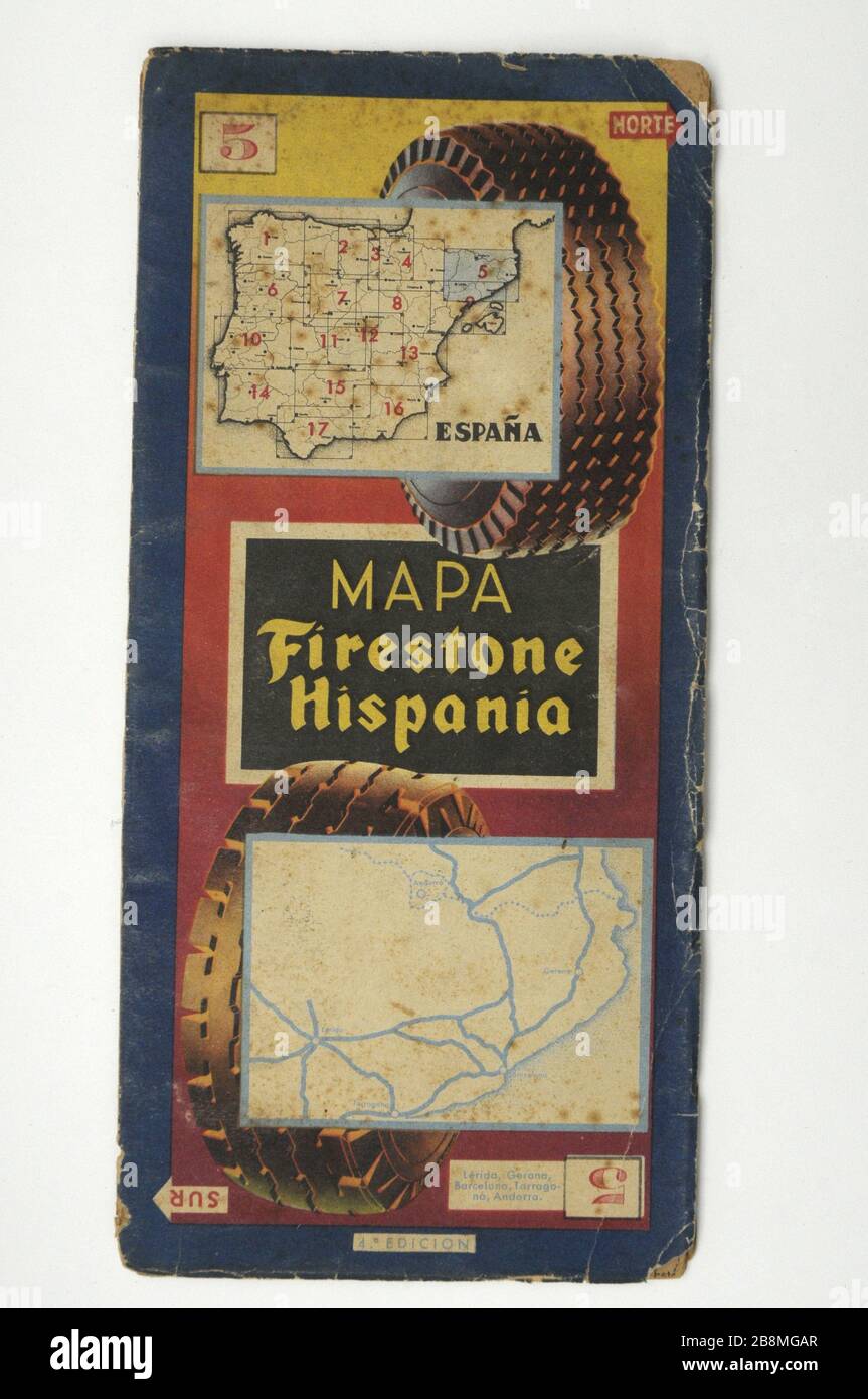 Werbung für Firestone Hispania Räder Stockfoto