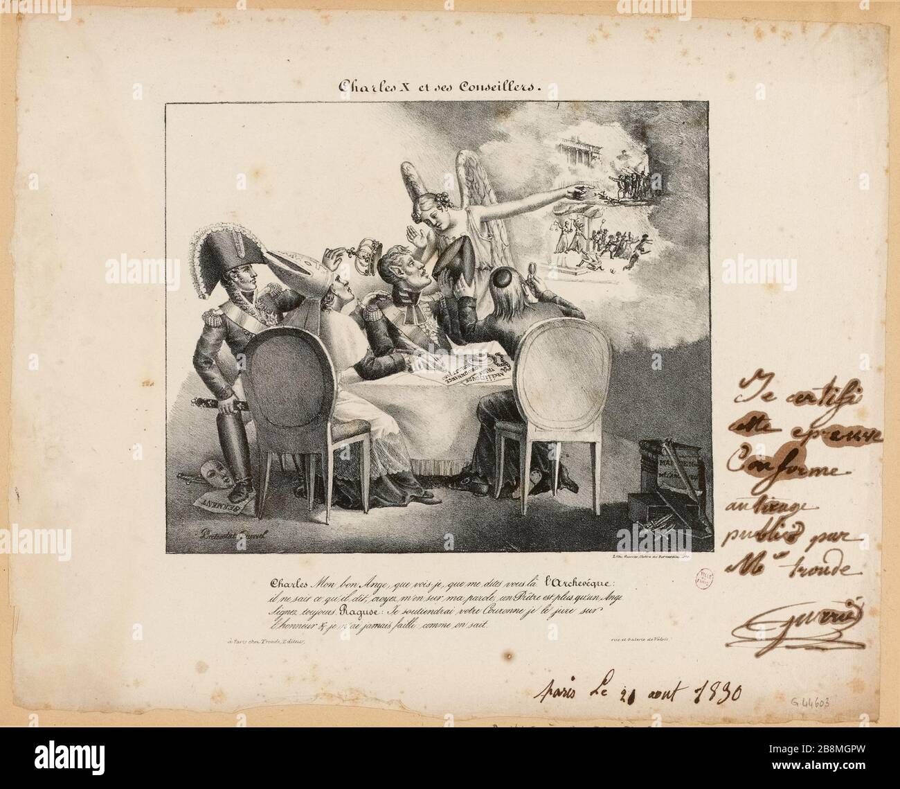 Charles X und seine Berater. (IT) Stockfoto