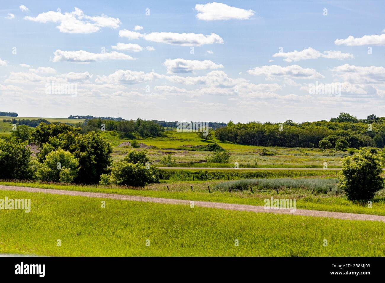 Central Prairies Transcanada Highway, Manitoba Stockfoto