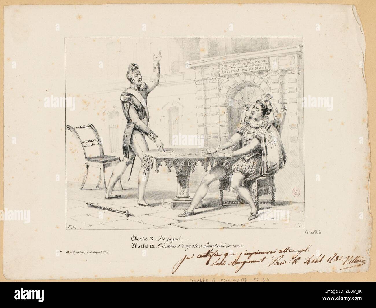 Charles X: Ich habe gewonnen! ... Karl IX: Ja, Sie gewinnen einen Punkt auf mich ... (IT) Stockfoto