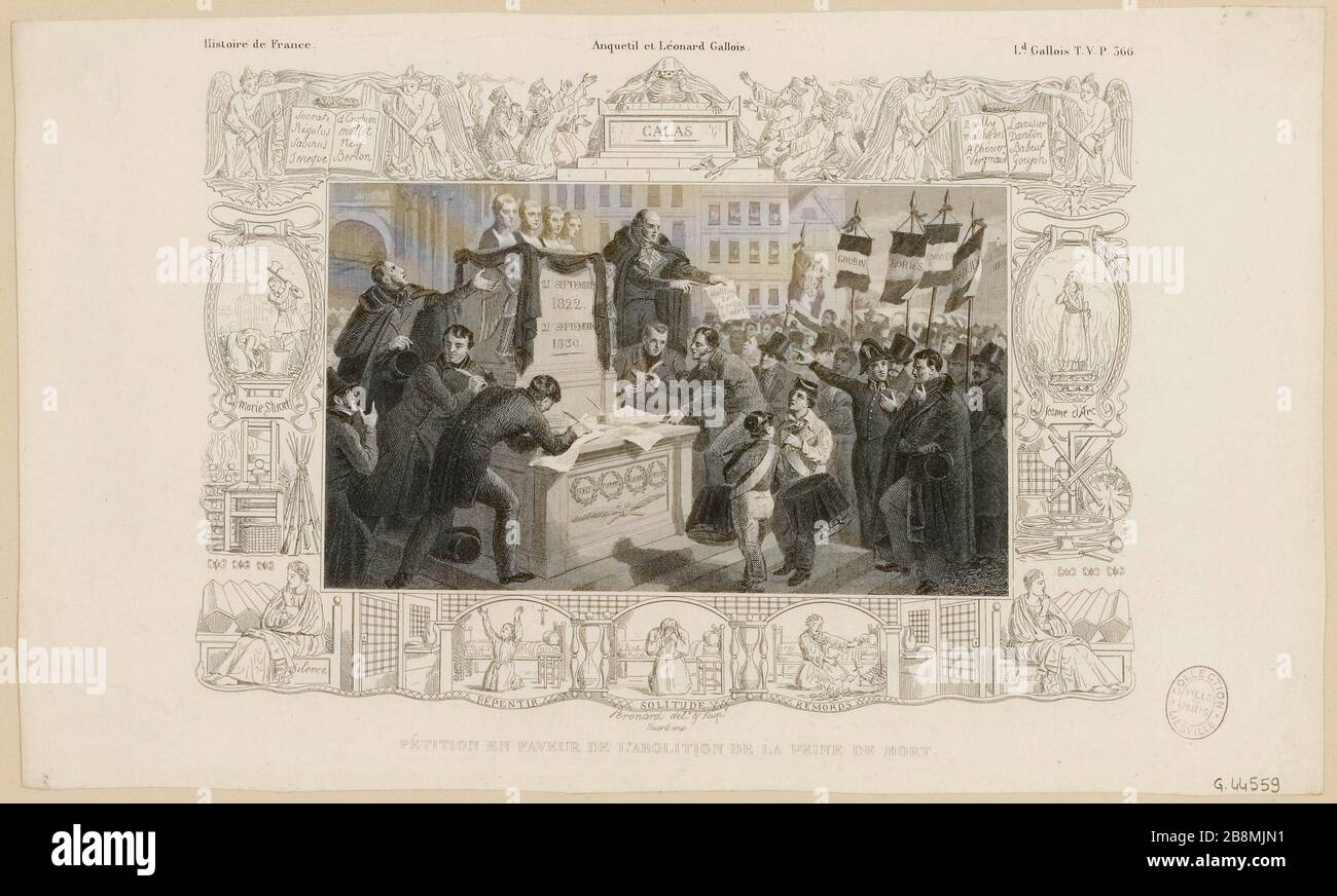 Antrag auf Abschaffung der Todesstrafe (TS) Stockfoto