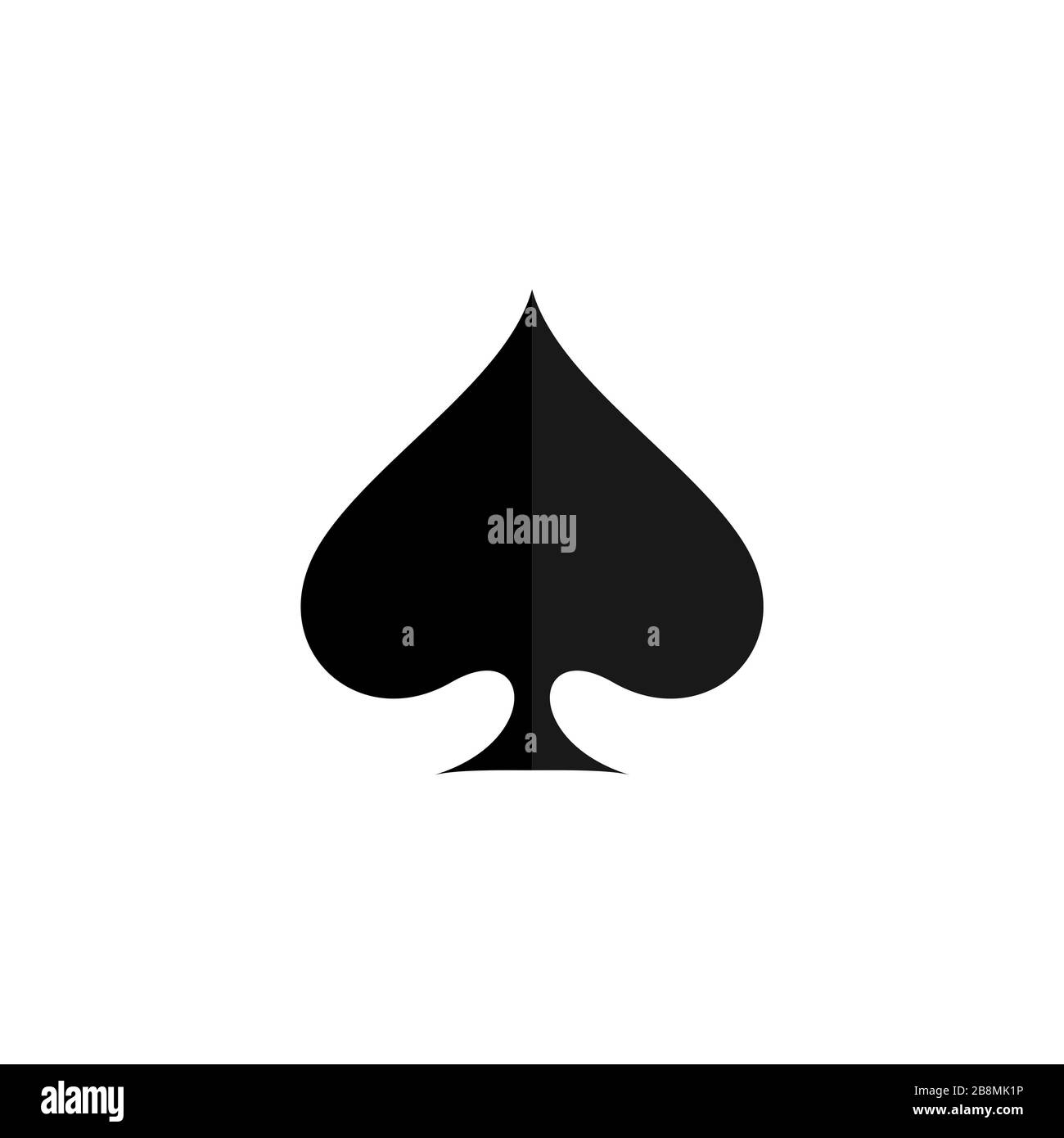 Spade Symbol Poker Card Logo Illustration Design. Vektor EPS 10. Stockfoto