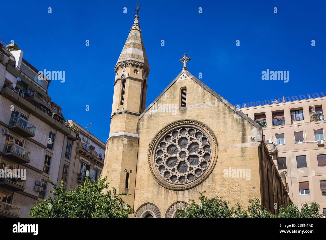 Heilig-Kreuz-Anglikanische Kirche in der süditalienischen Stadt Palermo, der Hauptstadt der autonomen Region Sizilien Stockfoto