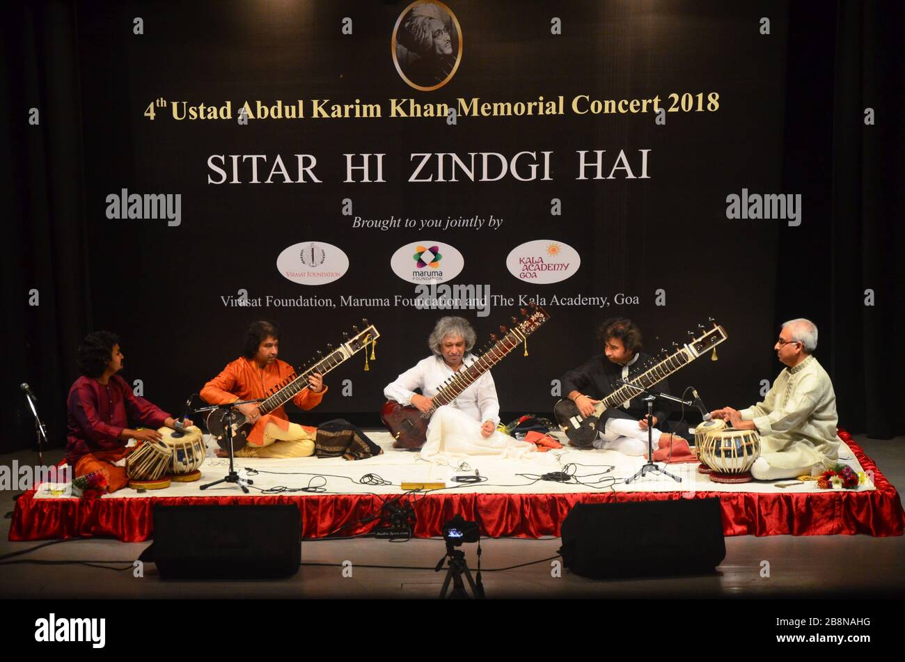 Ostad Rafique Chhote Rahimat Khan, Shafique & Rafique Khan auf Sitar, Mayank Bedekar ...