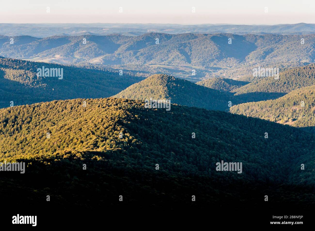 Carynska Polonyna im Bieszczady-Gebirge in Polen Stockfoto