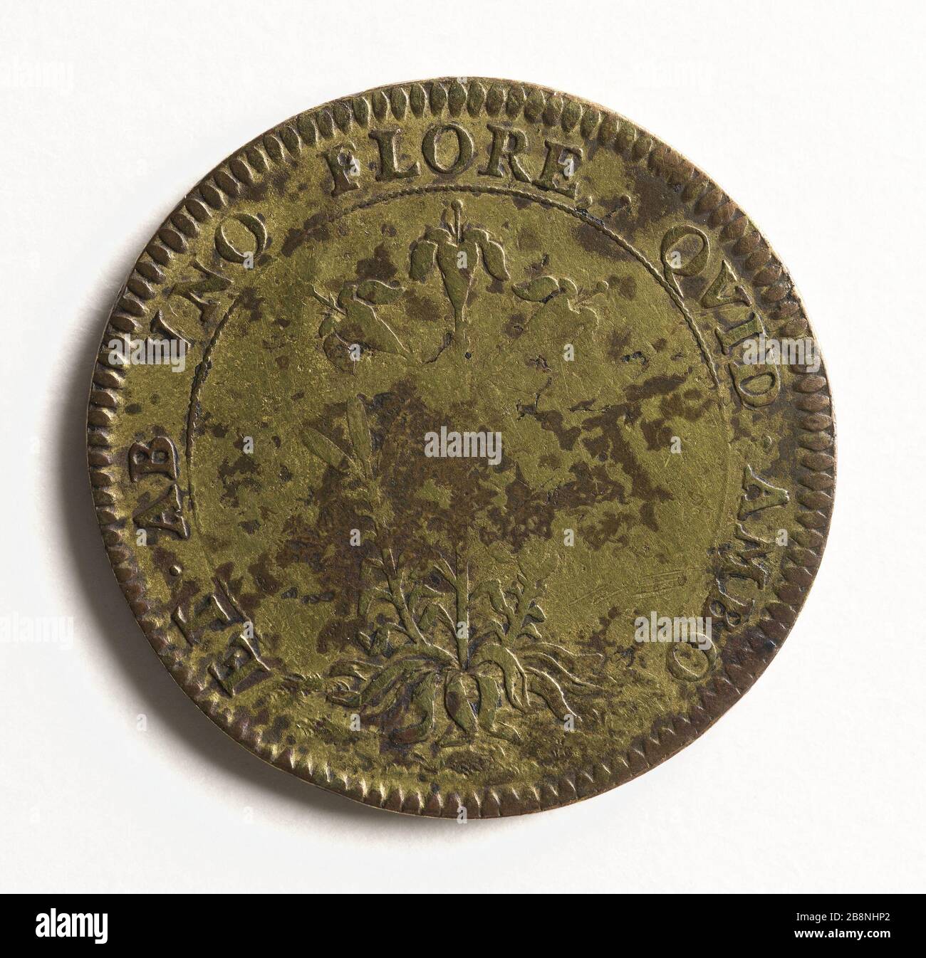 Provost Auguste-Robert Pomereu, 1683 (Dummy-Titel) Médaille d'un prévôt des marchands: Auguste-Robert de Pomereu. Laiton. 1683. Paris, musée Carnavalet. Stockfoto