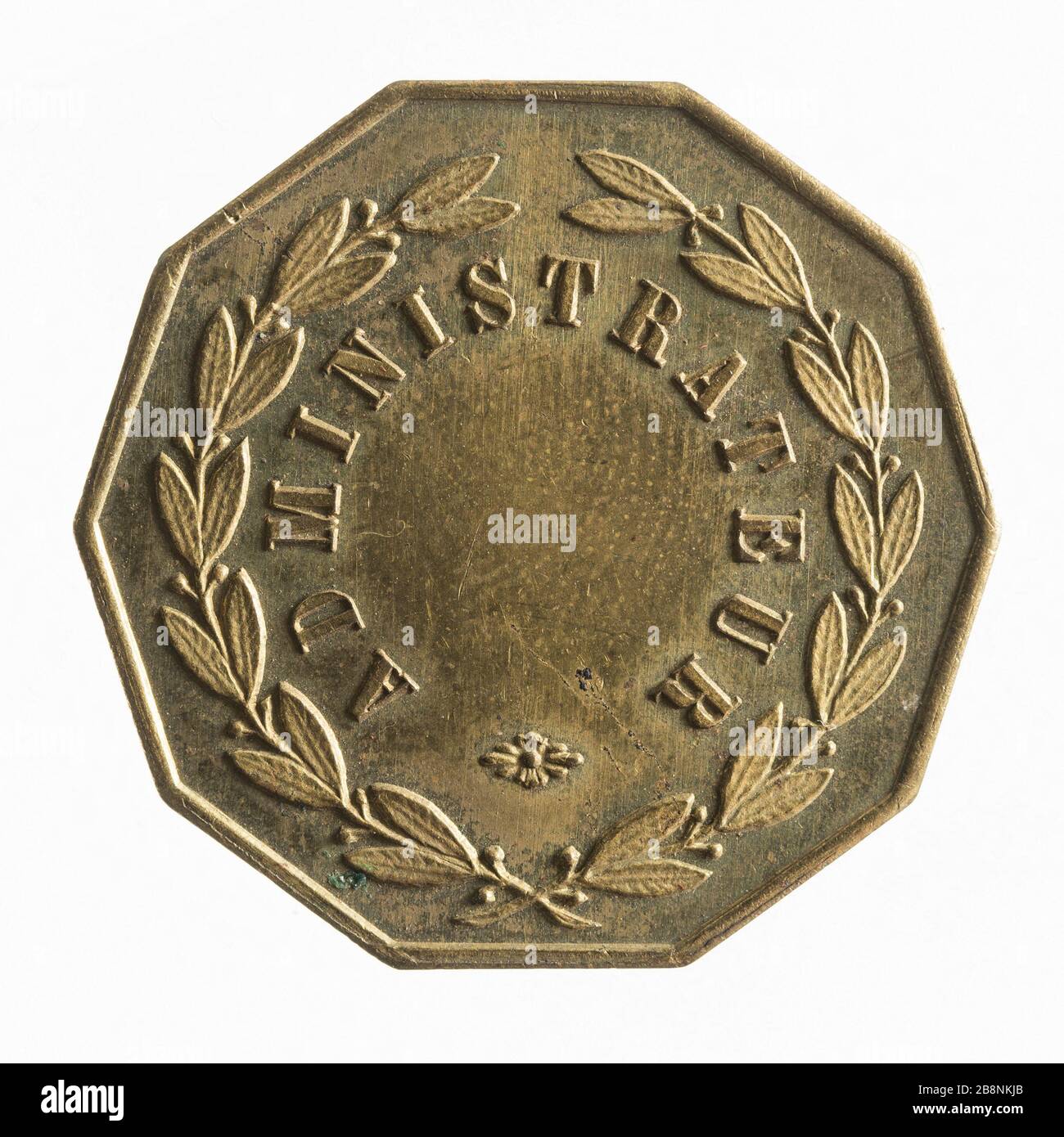 Brudernal Society of the Mint, 19. Jahrhundert 'Société de secours Mutuels de La Monnaie, XIXe siècle'. Laiton. Paris, musée Carnavalet. Stockfoto