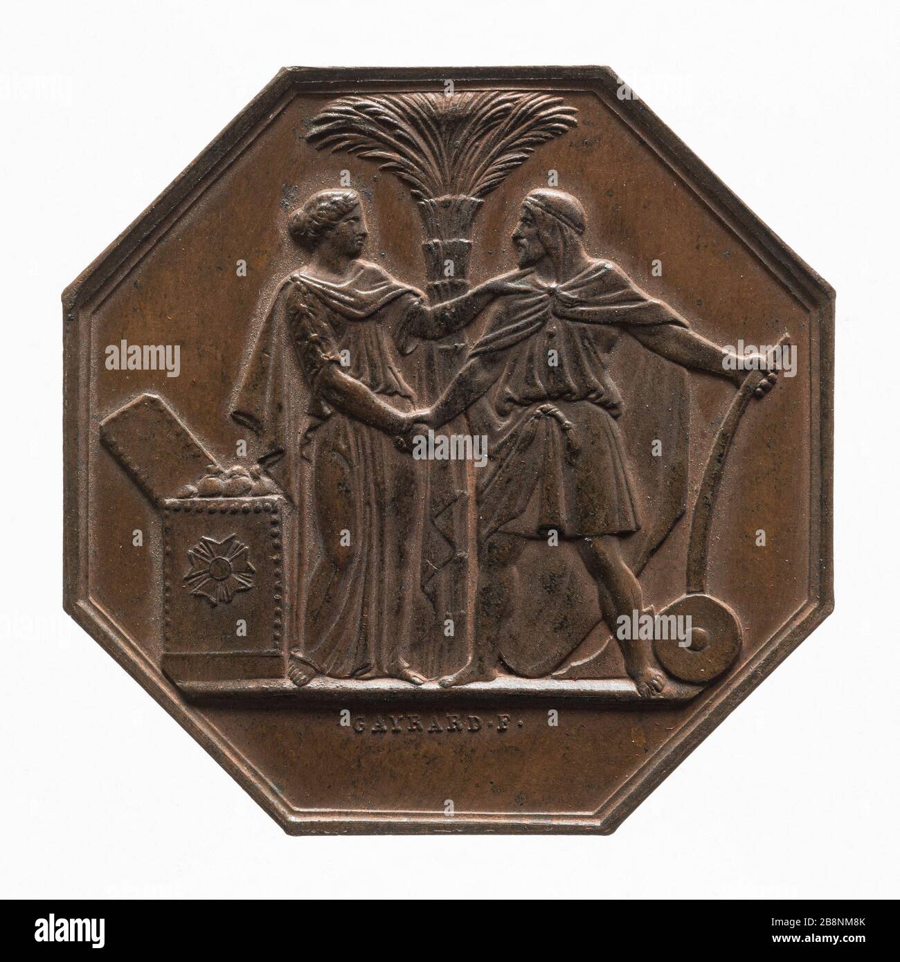 Bank von Algerien, 19. Jahrhundert Gayrard, Raymond. "Banque de l'Algérie, XIXe siècle". Alitage. Paris, musée Carnavalet. Stockfoto