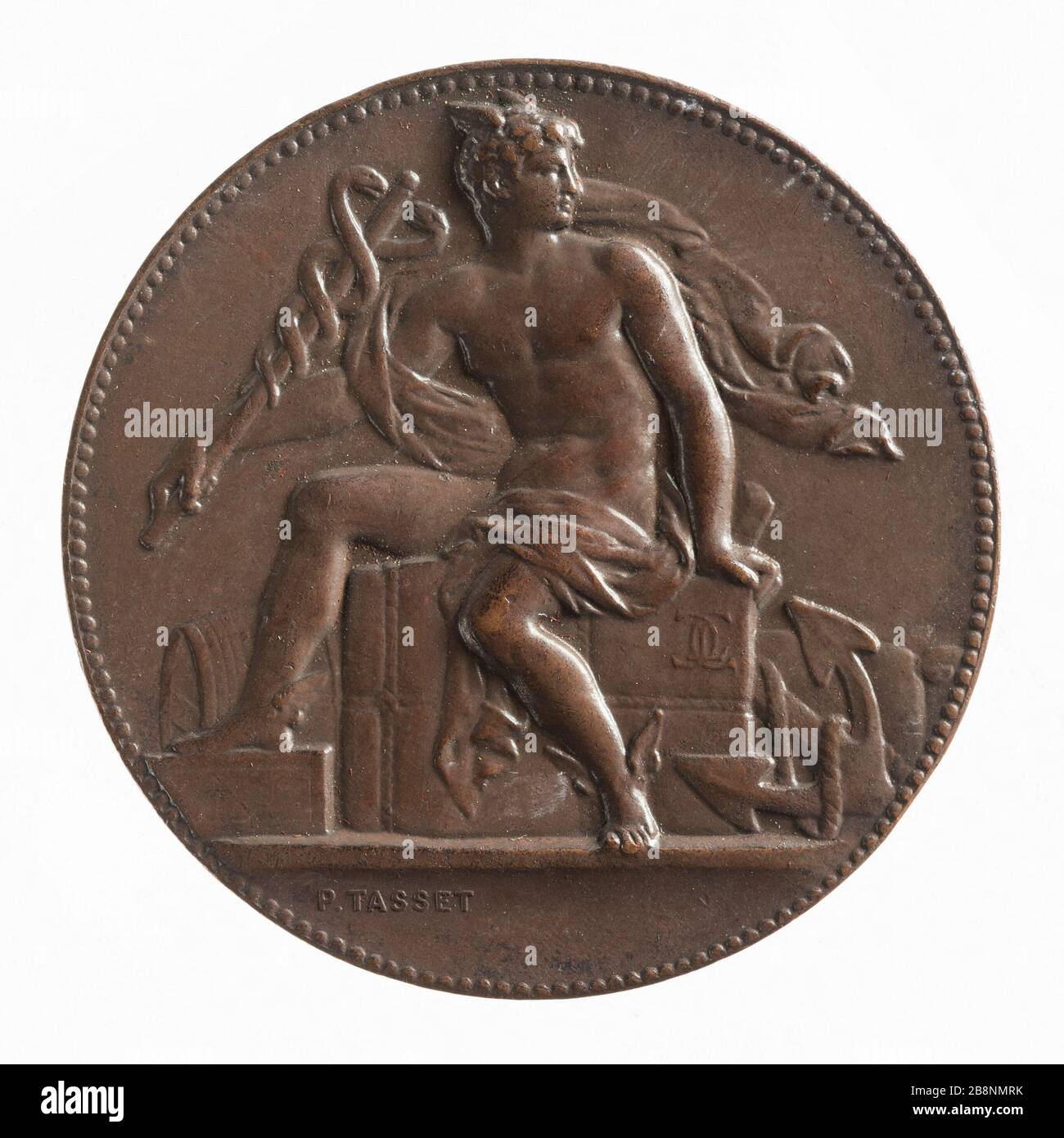 Louvre Einkaufsviertel nach 1865 Tasset, Emile ou Philippe Joseph Emile. "Cercle Commercial du Louvre, après 1865". Cuivre. 1865-1865. Paris, musée Carnavalet. Stockfoto