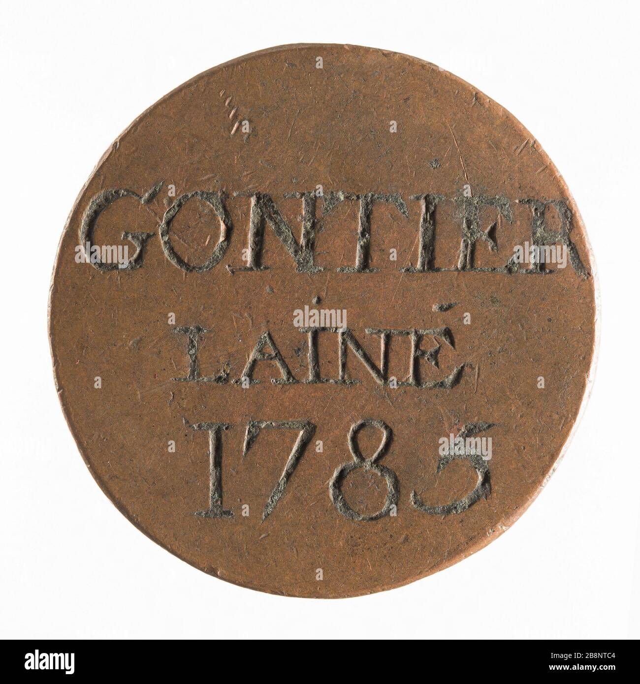 Halles Market in Paris Gontier Laine, 1785-858 'Halles et marchés de Paris : Gontier Lainé, 1785-8842'. Bronze. 1785-17885. Paris, musée Carnavalet. Stockfoto