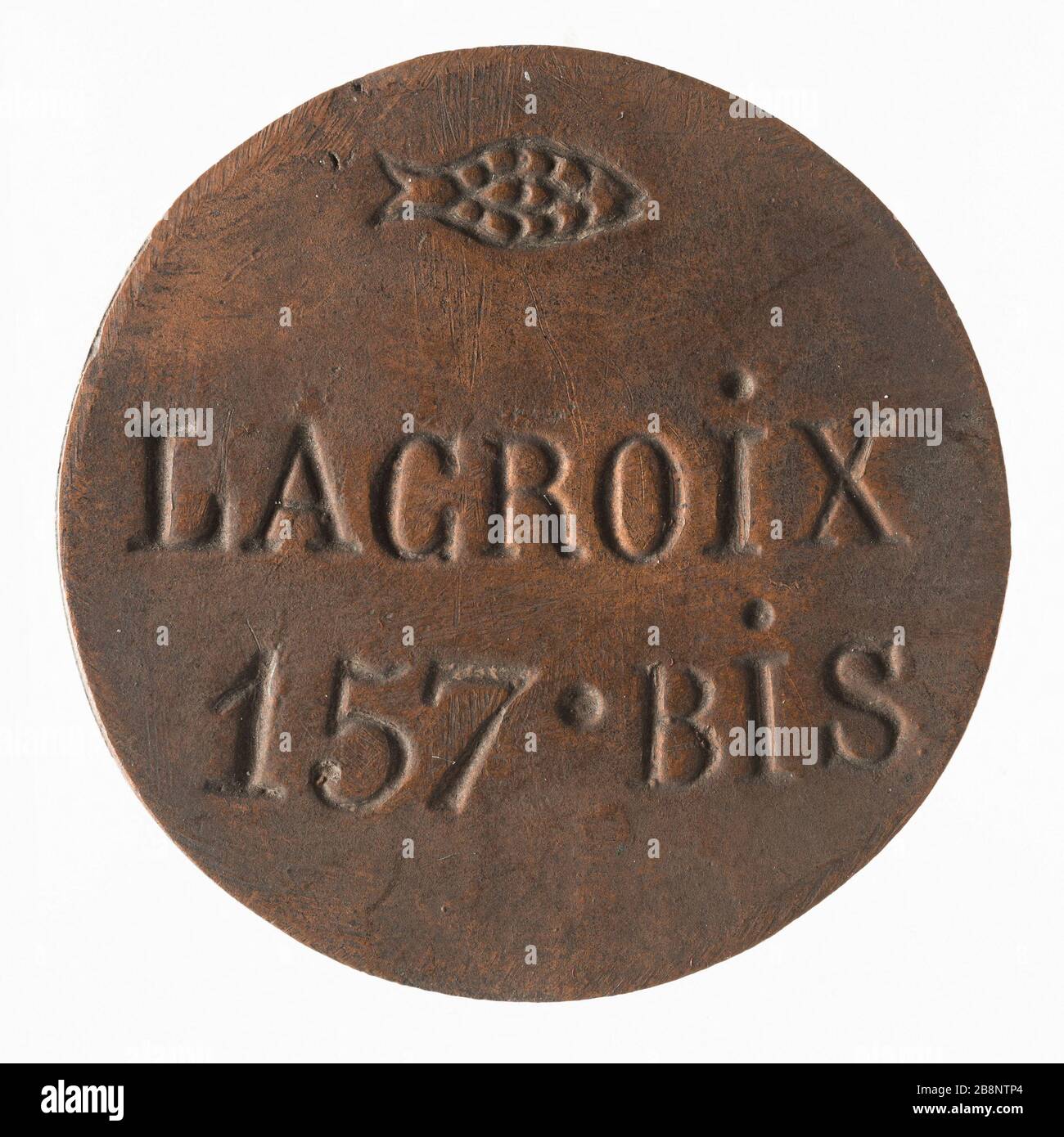 Halles Markt in Paris: Lacroix, siebzehnten und achtzehnten Jahrhundert "Halles et marchés de Paris: Lacroix, XVIIe-XVIIe siècle". Cuivre. Paris, musée Carnavalet. Stockfoto