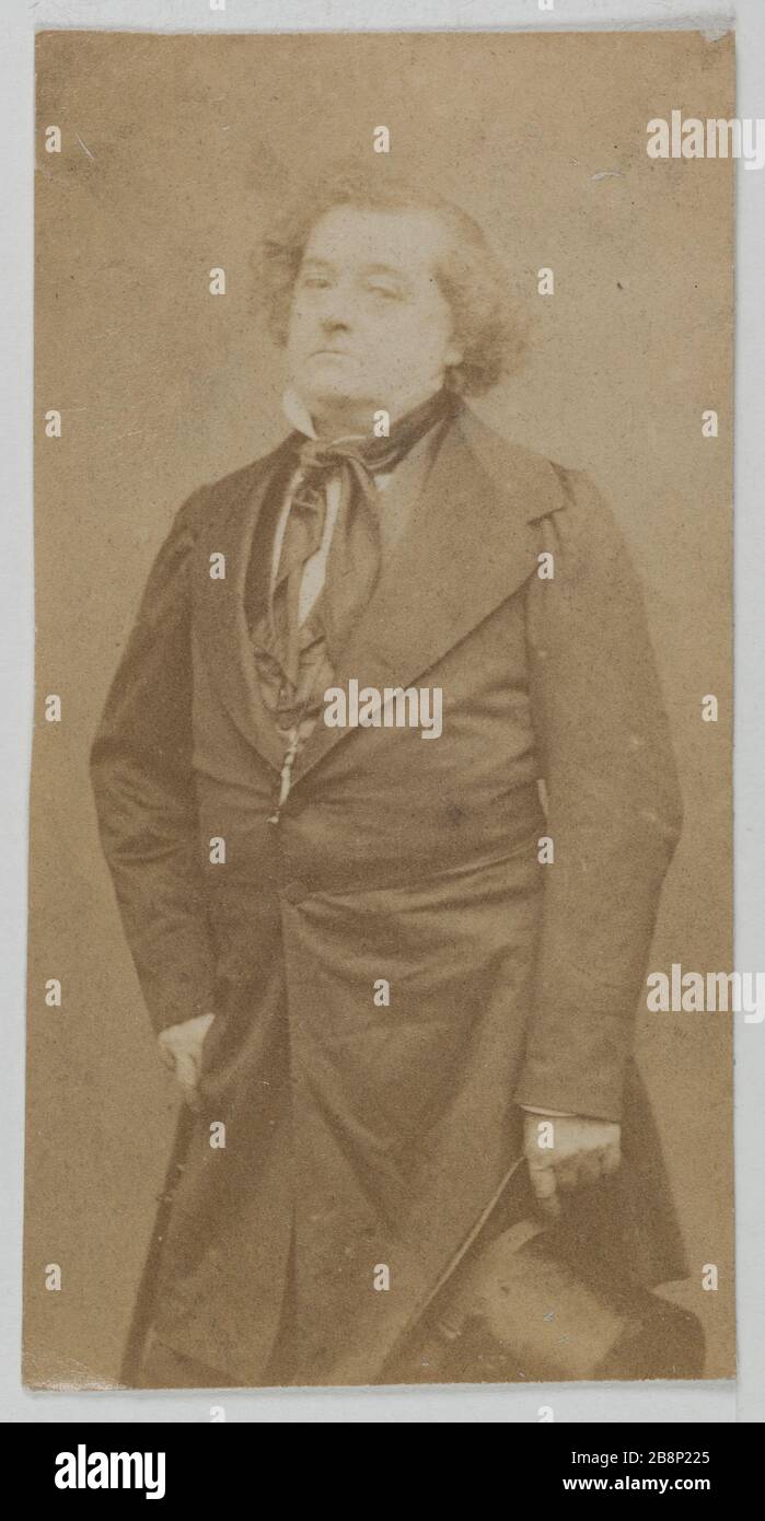Porträt von Frederick Lemaitre, (Antoine Louis Prosper Lemaitre, 1800-1876), (Schauspieler) Portrait de Frédérick Lemaître, (Antoine Louis-prosper Lemaître, 1800-1876), acteur. 1860-1890. Carte de visite (recto). Tirage sur Papier Albuminé. Photographie anonyme. Paris, musée Carnavalet. Stockfoto