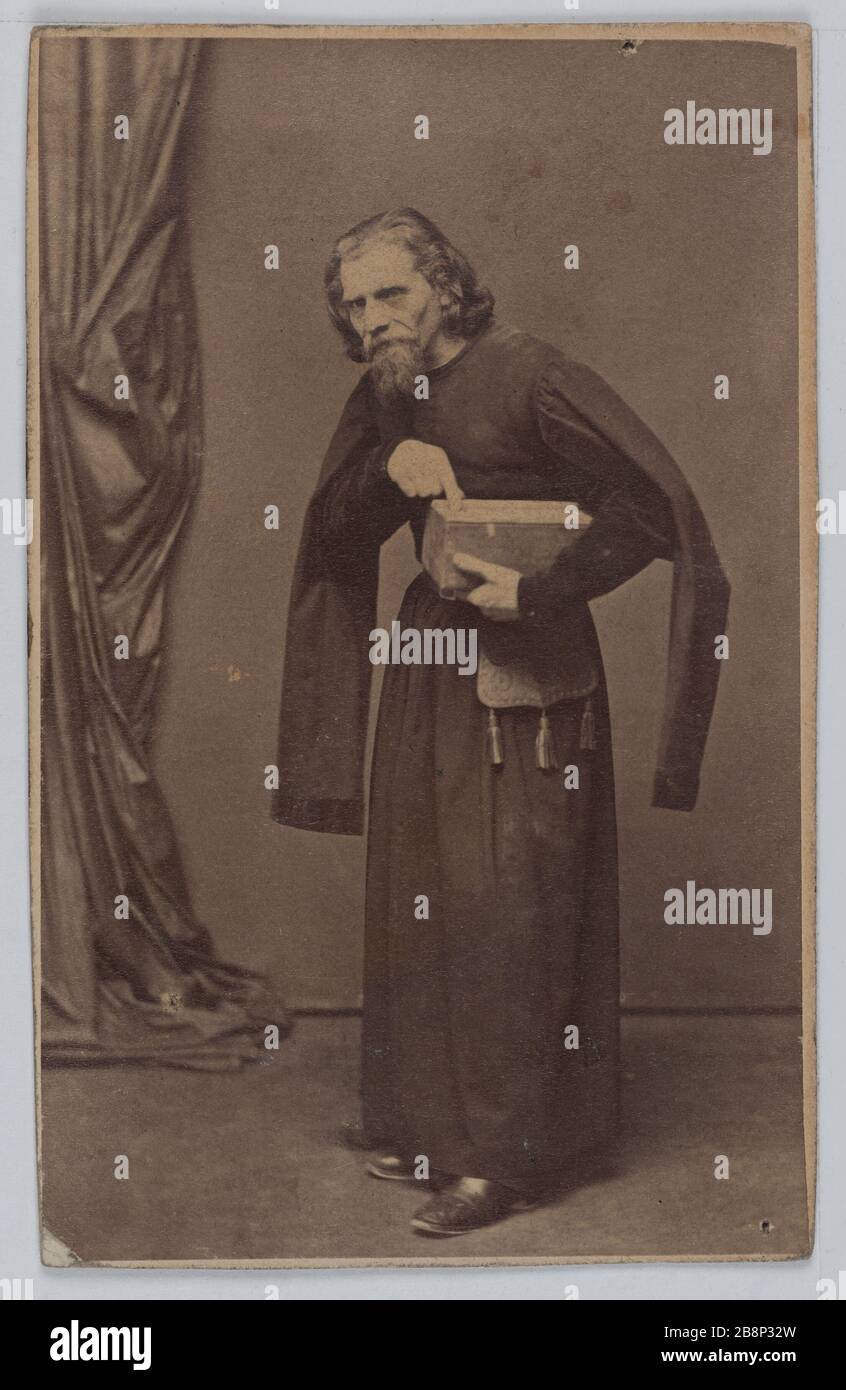 Porträt von Antoine Renard (1825-1872), Tenoroper. Portrait d'Antoine Renard (1825-1872), ténor d'opéra. Carte de visite (recto). Photographie anonyme. Tirage sur Papier Albuminé, 1860-1890. Paris, musée Carnavalet. Stockfoto