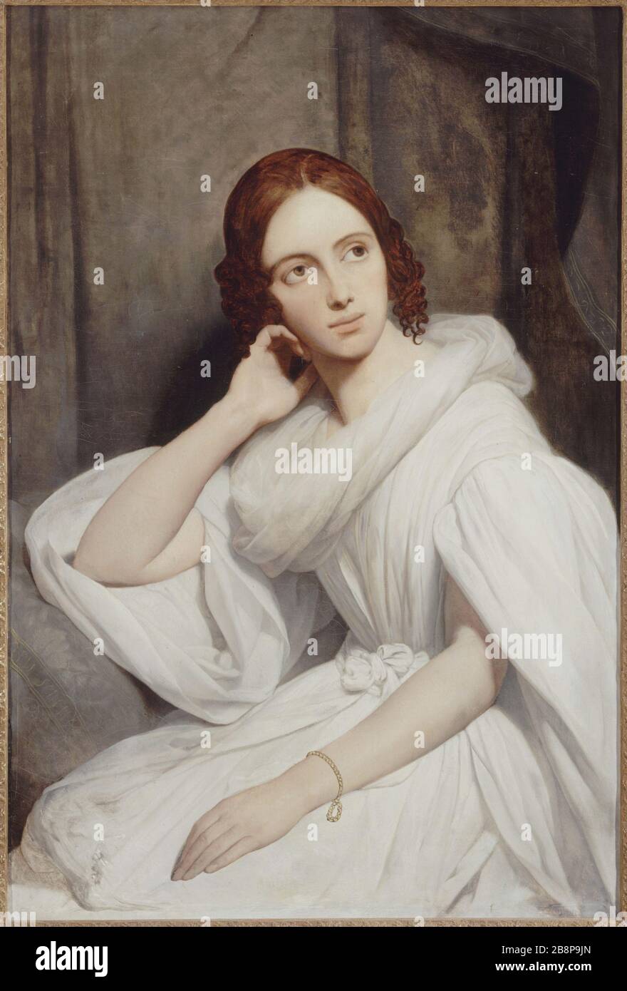 PORTRÄT VON SOPHIE Marin Ary Scheffer (1795-1858). "Portrait de Sophie Marin, Future épouse de l'artiste", huile sur toile. Paris, musée de la Vie romantique. Stockfoto