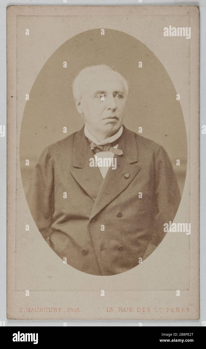 Porträt von August Nelaton (1807-1873), Chirurg. Eugène Maunoury. Portrait d'Auguste Nélaton (1807-1873), Chirurgien. Carte de visite (recto). Tirage sur Papier Albuminé. 1860-1890. Paris, musée Carnavalet. Stockfoto