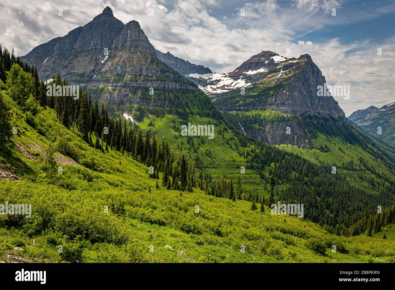 Glacier National Park in der Rocky Mountain Range von Montana. Stockfoto