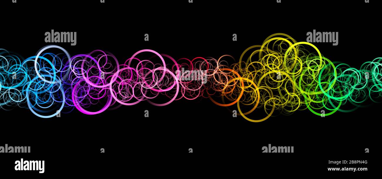 Fantastische Kreis panorama Hintergrund design Illustration Stockfoto