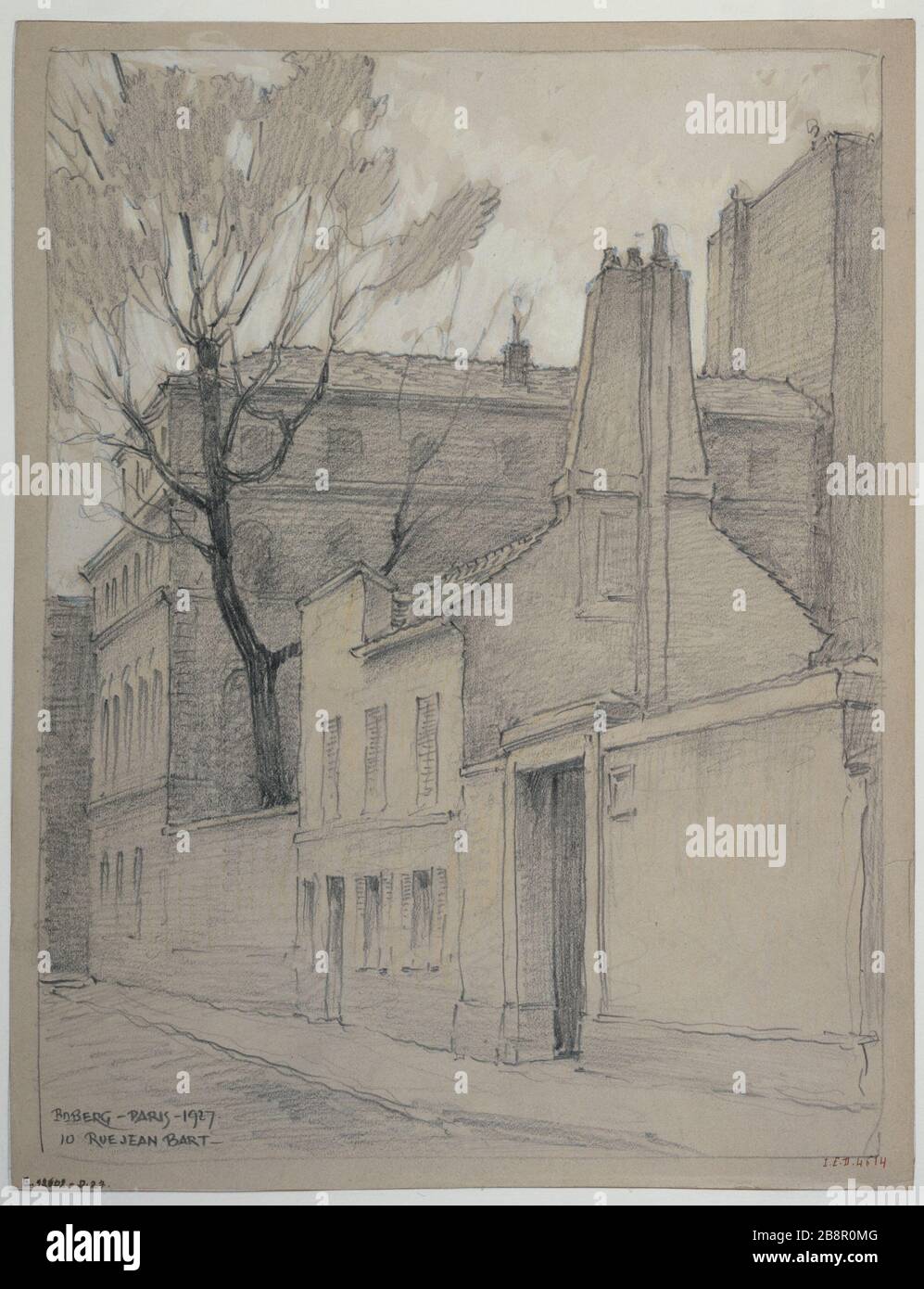 Haus 10 rue Jean Bart, 1932 Gustave Ferdinand Boberg (1860-1946), architecte suédois. Maison 10 rue Jean Bart. Krebse. Paris (VIème arr.), 1927. Paris, musée Carnavalet. Stockfoto