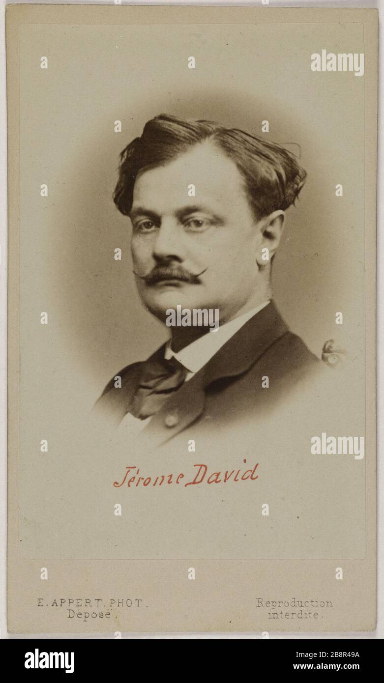Porträt des Barons Jerome David (1823-1882), (Offizier, Politiker) Portrait du baron Jérôme David (1823-1882), (Amtmann, homme politique), der Avant 1882 Photographie d'Ernest Charles Eugène Appert (1830-1890). Paris, musée Carnavalet. Stockfoto