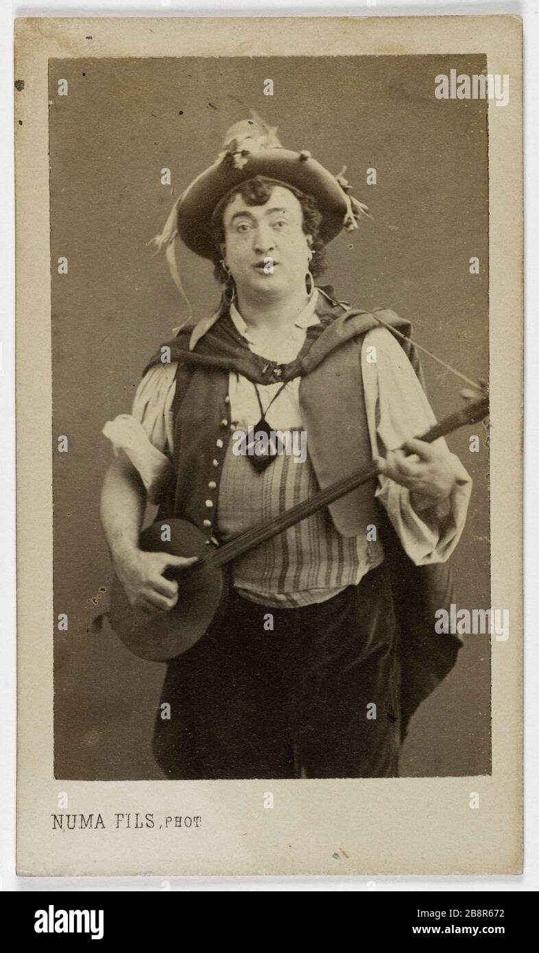 Porträt von José Dupuis (ca. 1831-1900), (Schauspieler) Portrait de José Dupuis (vers 1831-1900), (Akteur). Carte de visite (recto). Photographie de Tirage sur Papier albuminé. 1860-1890. Paris, musée Carnavalet. Stockfoto