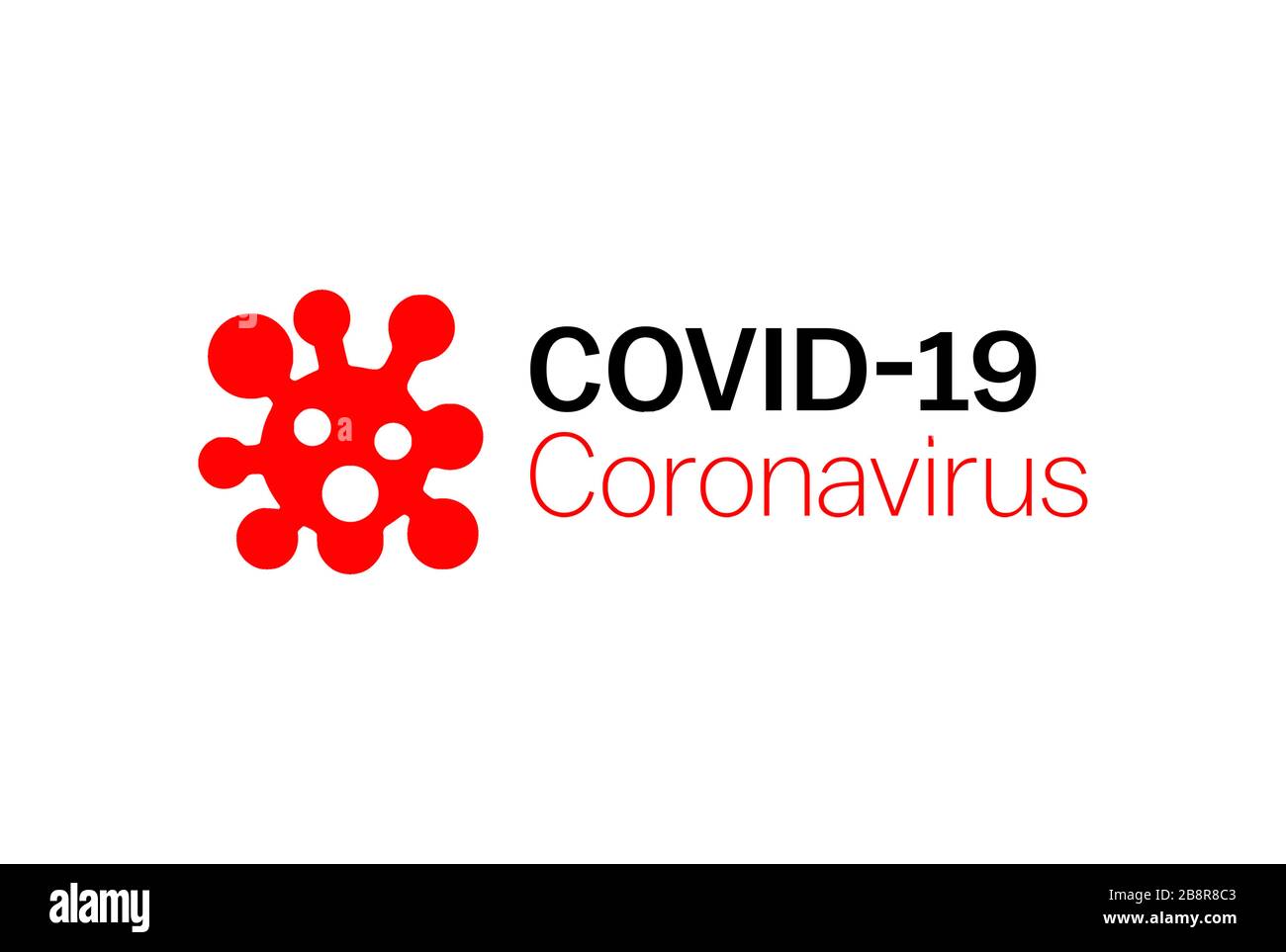 Brasilien. März 2020. In dieser Abbildung ist ein Covid-19 Coronavirus Konzept Beschriftung Typografie Design Logo. Die Weltgesundheitsorganisation (WHO) führte einen neuen offiziellen Namen für Coronavirus mit dem Namen COVID-19 ein. Credit: SOPA Images Limited/Alamy Live News Stockfoto