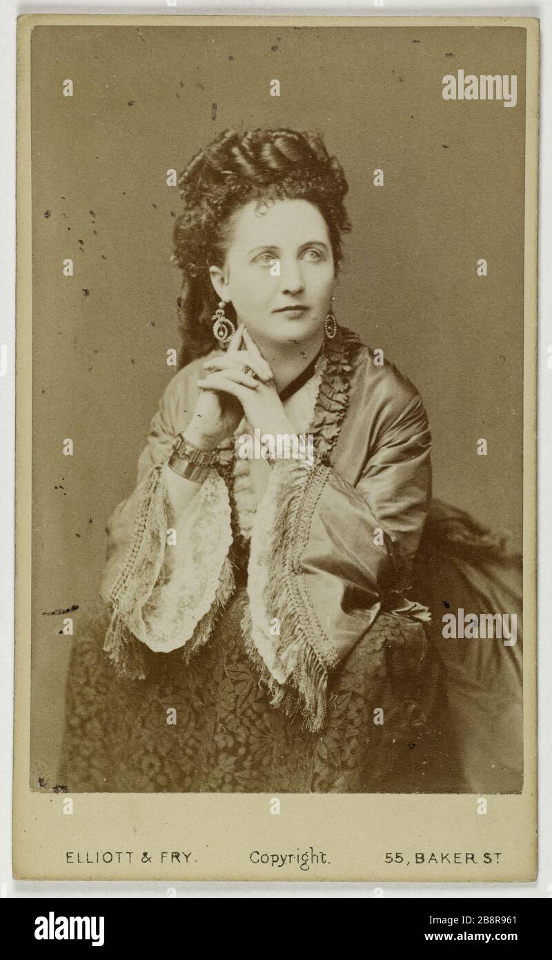 Porträt von Anabella Goddard (britische Schauspielerin) Portrait de Goddard Anabella (actrice anglaise). Carte de visite (recto). Photographie de Elliott & Fry. Tirage sur Papier Albuminé. 1860-1890. Paris, musée Carnavalet. Stockfoto