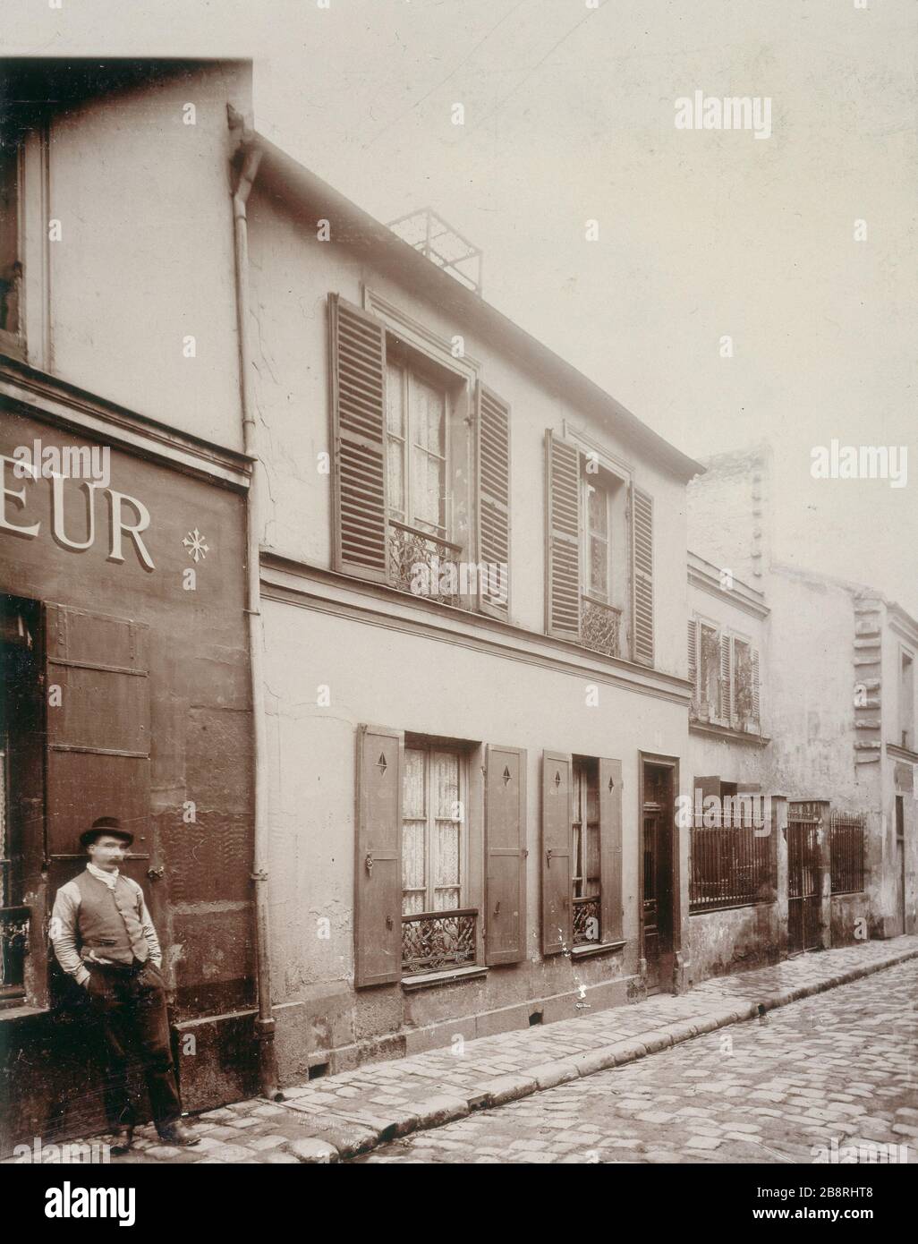 14 RUE PIAT 14, Rue Piat. Paris (XXème arr.). Union Photographique Française, vers. Paris, musée Carnavalet. Stockfoto