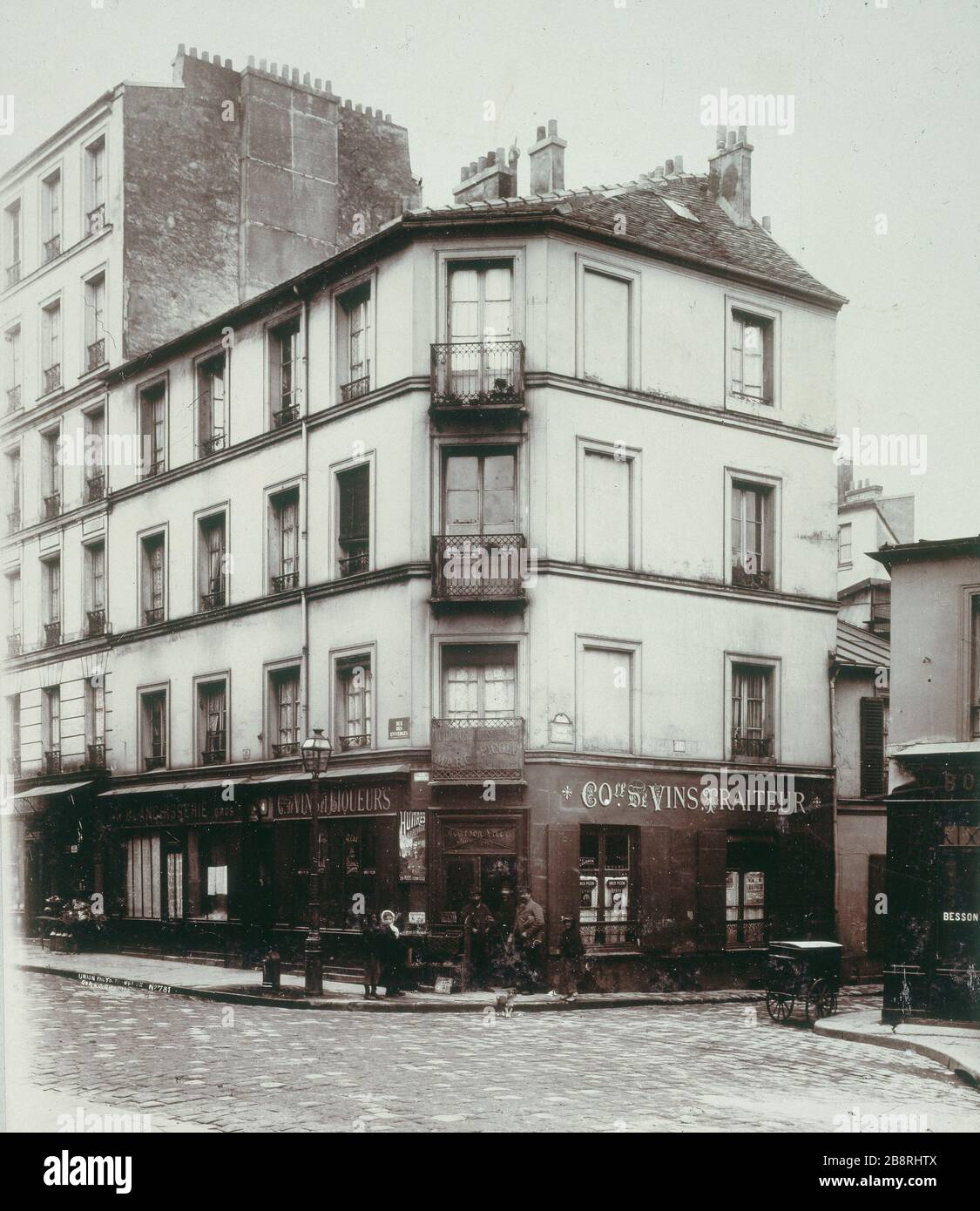 4 RUE des Envierges 4, Rue des Envierges, de la rue Piat. Paris (XXème arr.). Union Photographique Française, vers. Paris, musée Carnavalet. Stockfoto