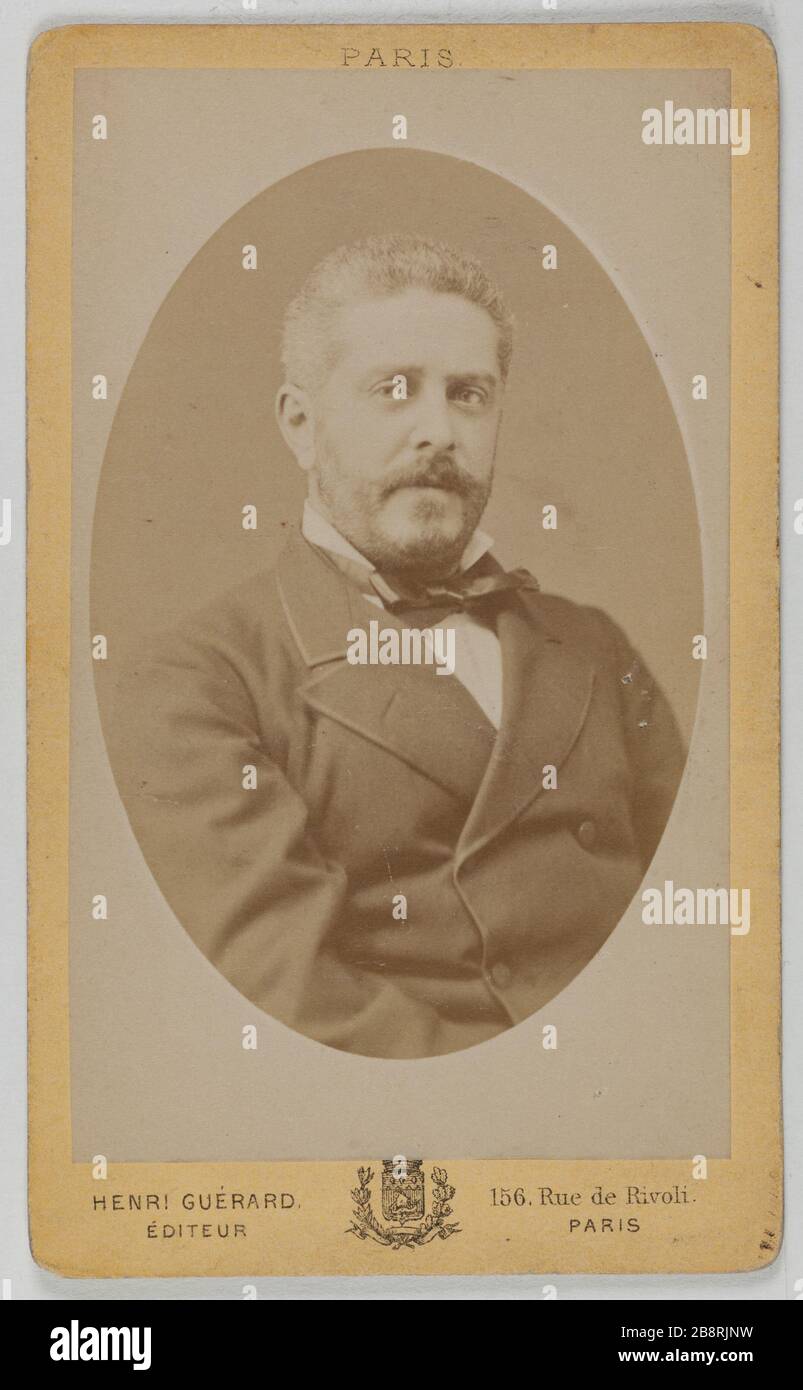 Porträt von Paul Emile Lengle, (186-), (Verwalter, Politiker) Portrait de Paul Emile Lenklé (186-), Administrateur, homme politique. Carte de visite (recto). Photographie de Henri Guérard. Tirage sur Papier Albuminé. 1860-1890. Paris, musée Carnavalet. Stockfoto