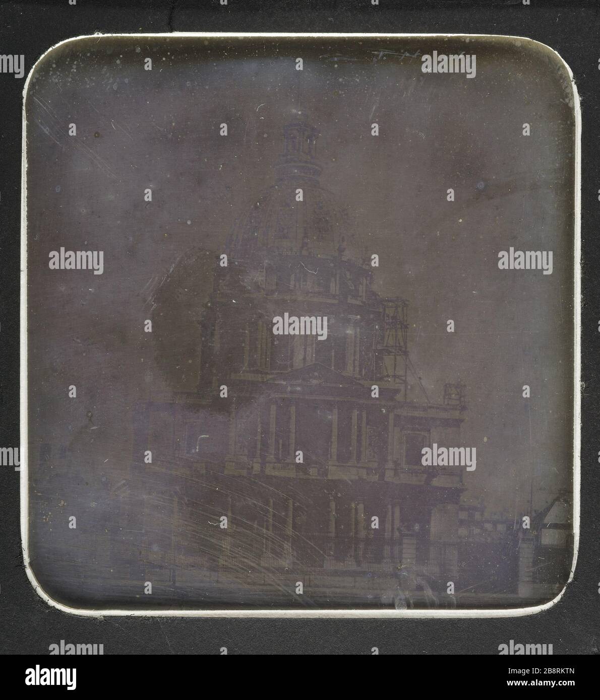 Der Invalide Le dôme des Invalides. Paris (VIIème arr.). Photographie anonyme. Daguerréotype stéréoscopique composé de deux plaques distintes, 1/9 de Plaque, 1852. Paris, musée Carnavalet. Stockfoto