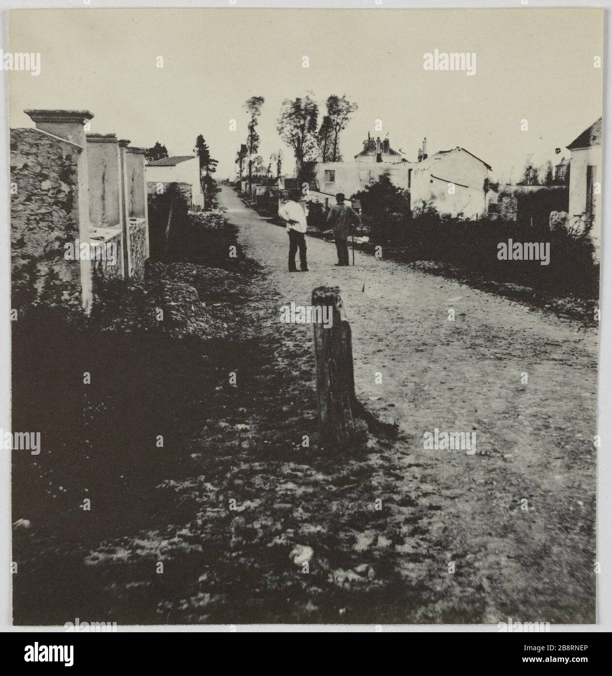 Stadt Evrard. Stadt Evrard, Neuilly-sur-Marne. La Commune de Paris. Ville Evrard. Neuilly-sur-Marne (Seine-Saint-Denis). Photographie d'Hippolyte Blancard (1843-1924). Tirage au platine (recto). 1870-1871. Paris, musée Carnavalet. Stockfoto