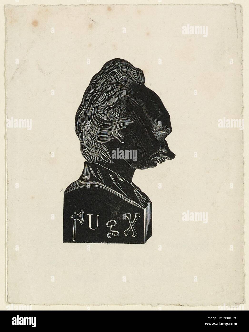 Victor Hugo von der Büste von Jean-Pierre Dantan Stockfoto