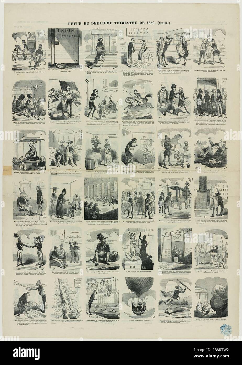 Überprüfung des zweiten Quartals 1850. Stockfoto