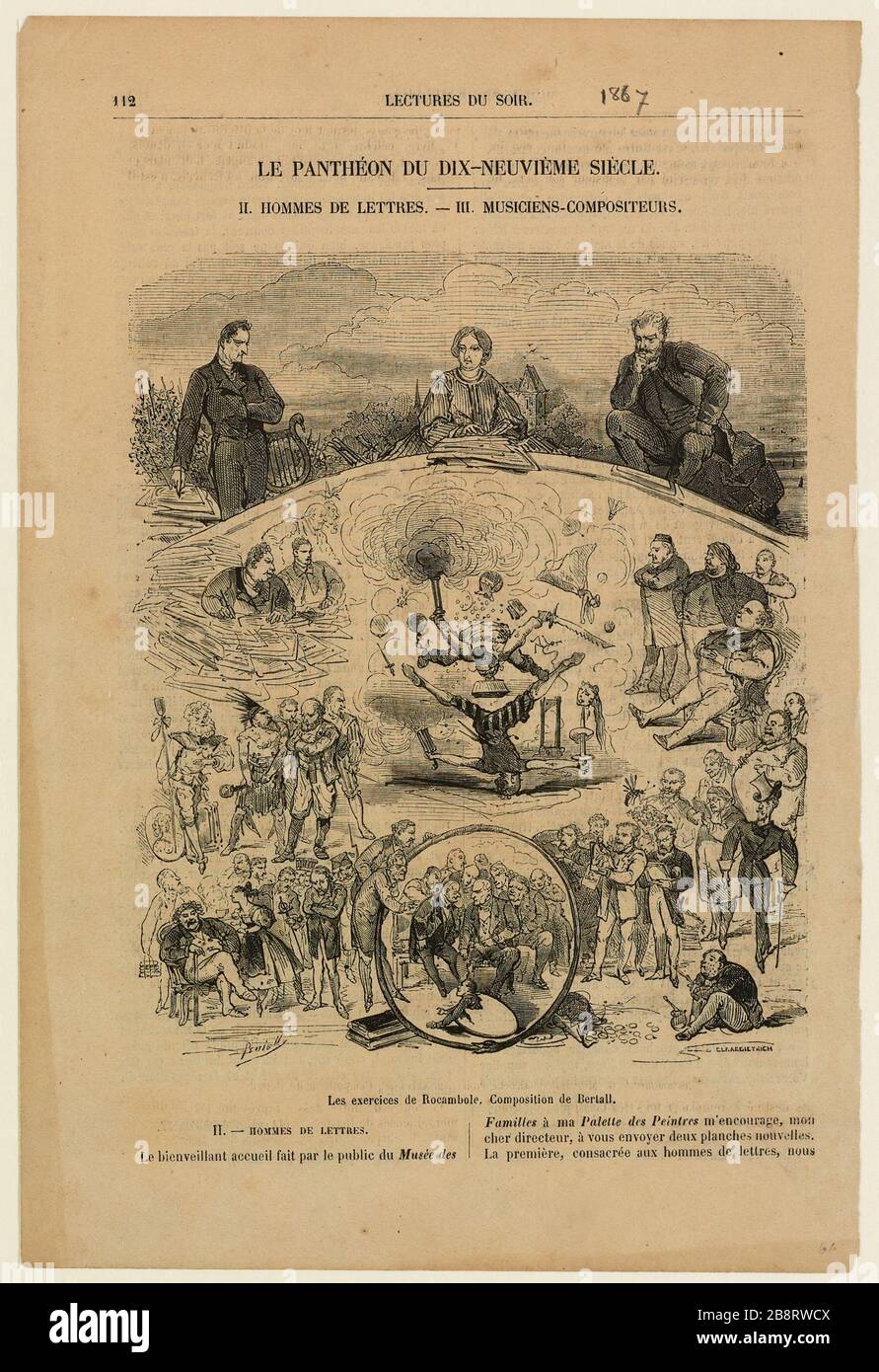 Das Pantheon des neunzehnten Jahrhunderts Stockfoto