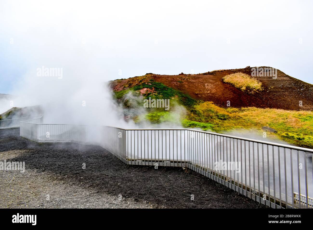 Eine der heißen Quellen in Island Stockfoto