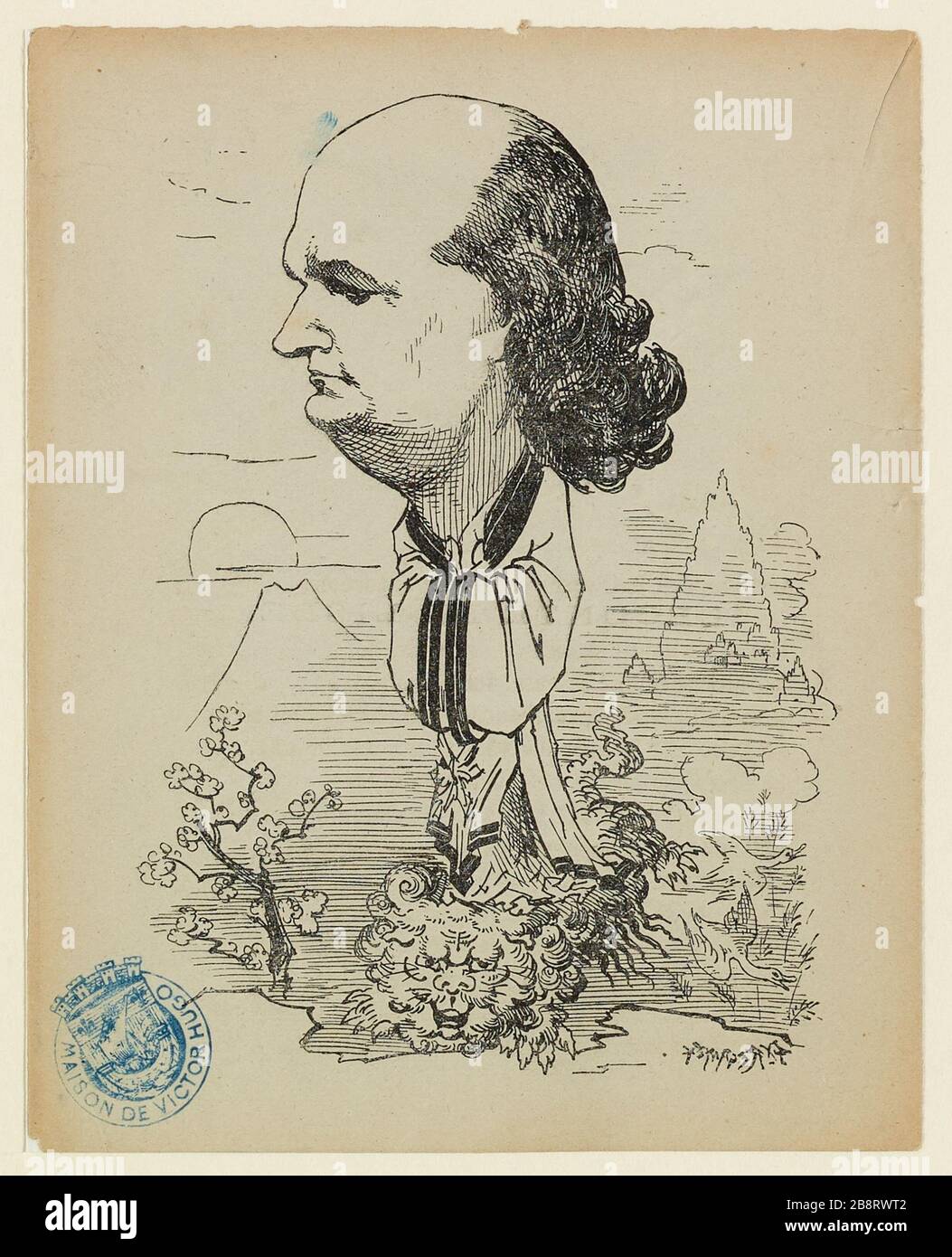 Leconte de Lisle in der Karikatur Hoes reimte. Stockfoto