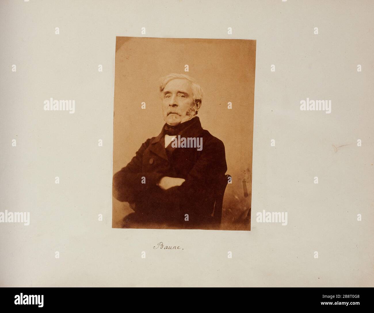 ALBUM ALLIX, 1855-1860, BAUNE 'Album Allix, 1855-1860', Baune. 1856-1858. Photographie anonyme. Paris, Maison de Victor Hugo. Stockfoto