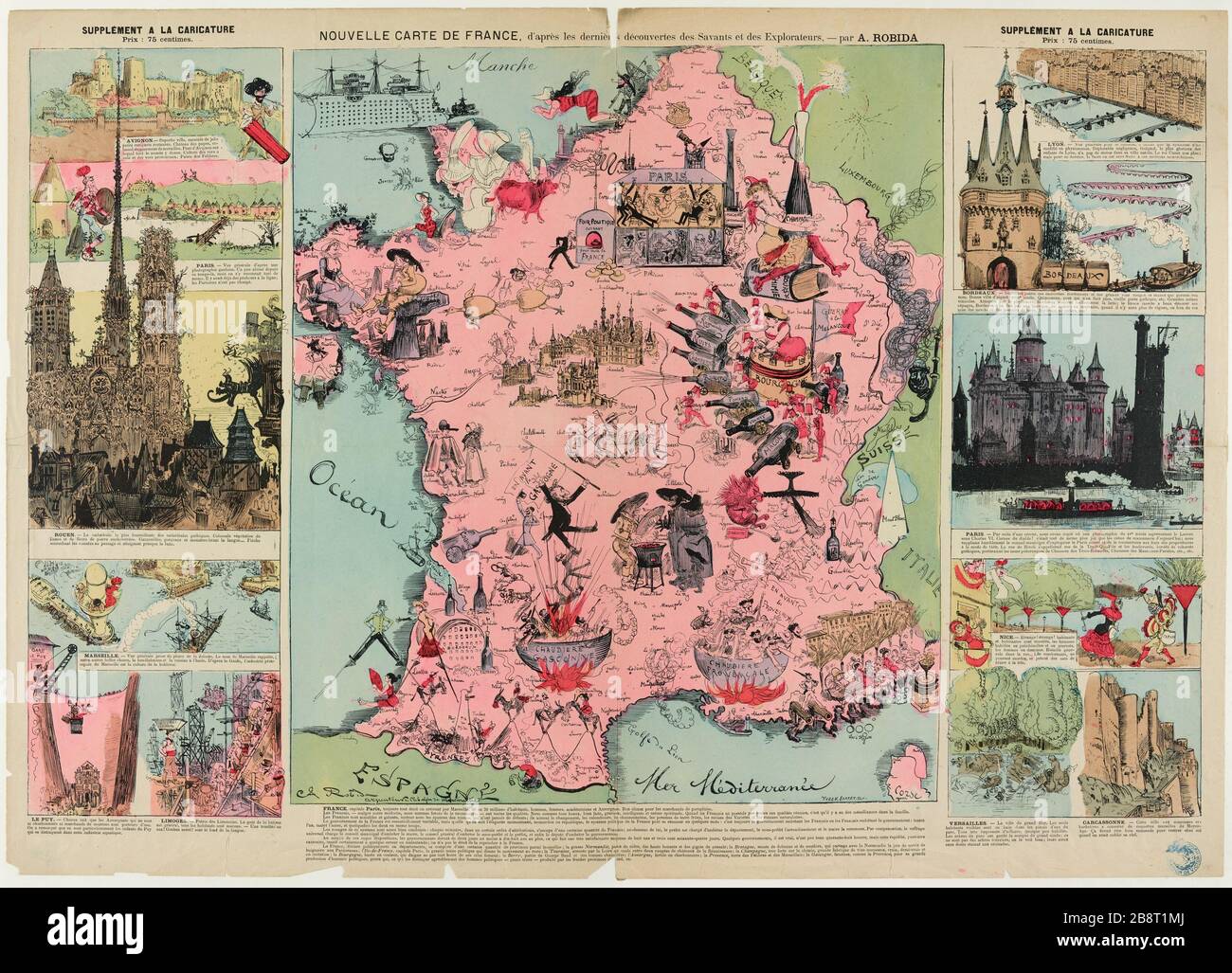 Ergänzung der Zeitschrift La Caricature, Nr. 156, 23. Dezember 1882 Stockfoto