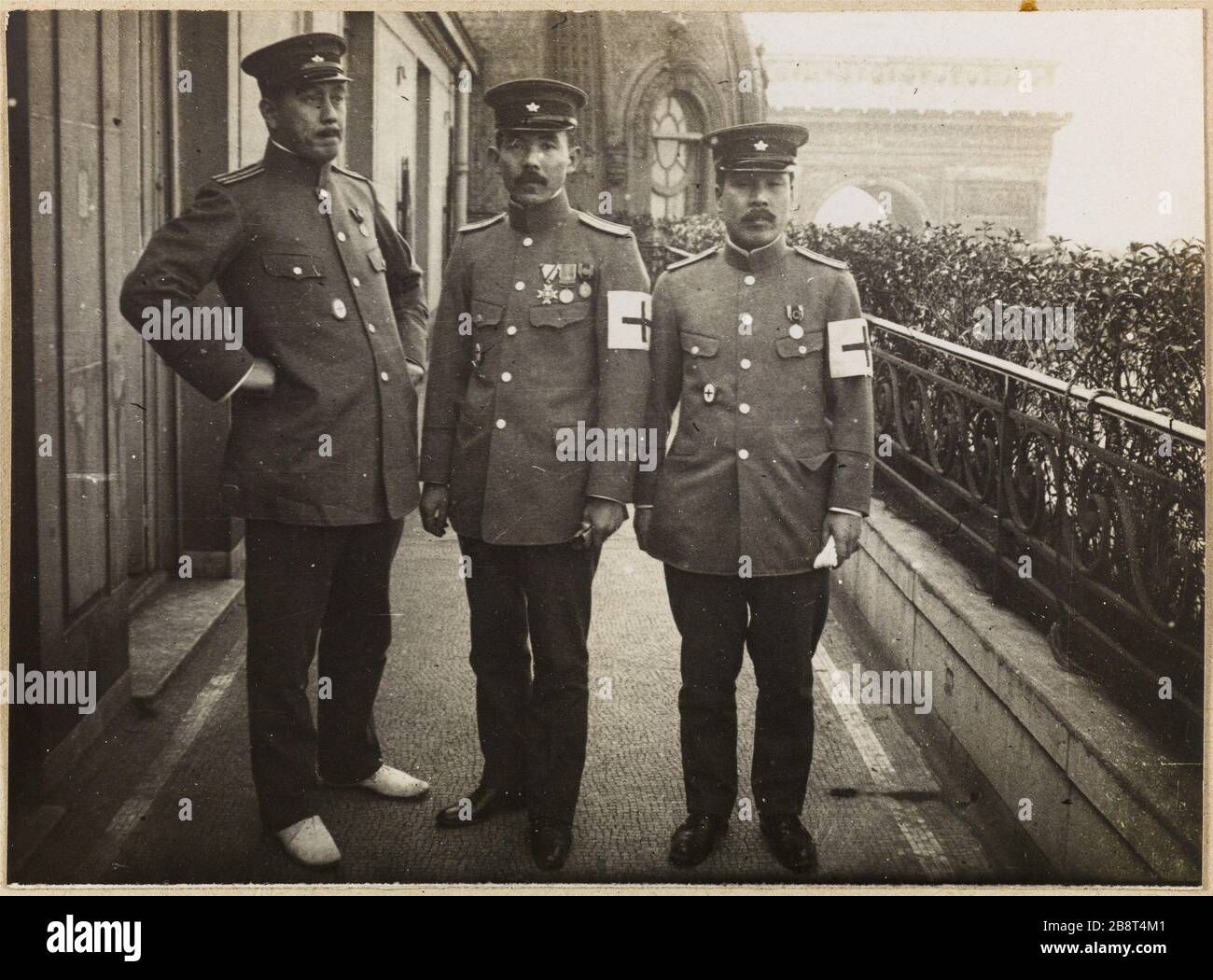 Paris. Krankenhaus Freiwilliger Nr. 4a Japanisches Rotes Kreuz / im Hotel Astoria. Hopital Bénévole Nr. 4bis Croix Rouge Japonnaise à l'hôtel Astoria. Paris. Photographie anonyme. Tirage au gélatino-bromure d'argent. 1914-1918. Paris, musée Carnavalet. Stockfoto